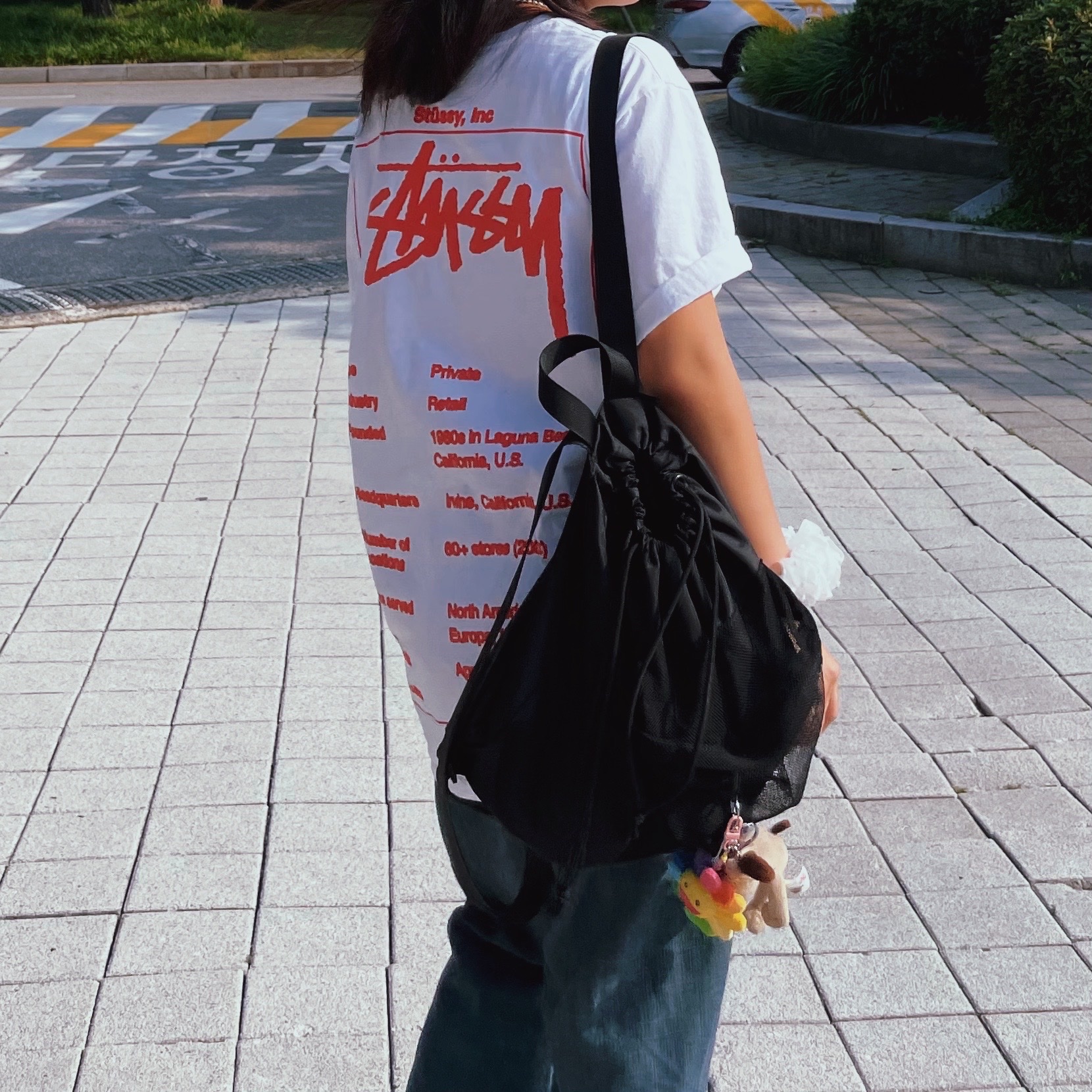 Stussy Wiki T-Shirt White 착용 스타일 - 1