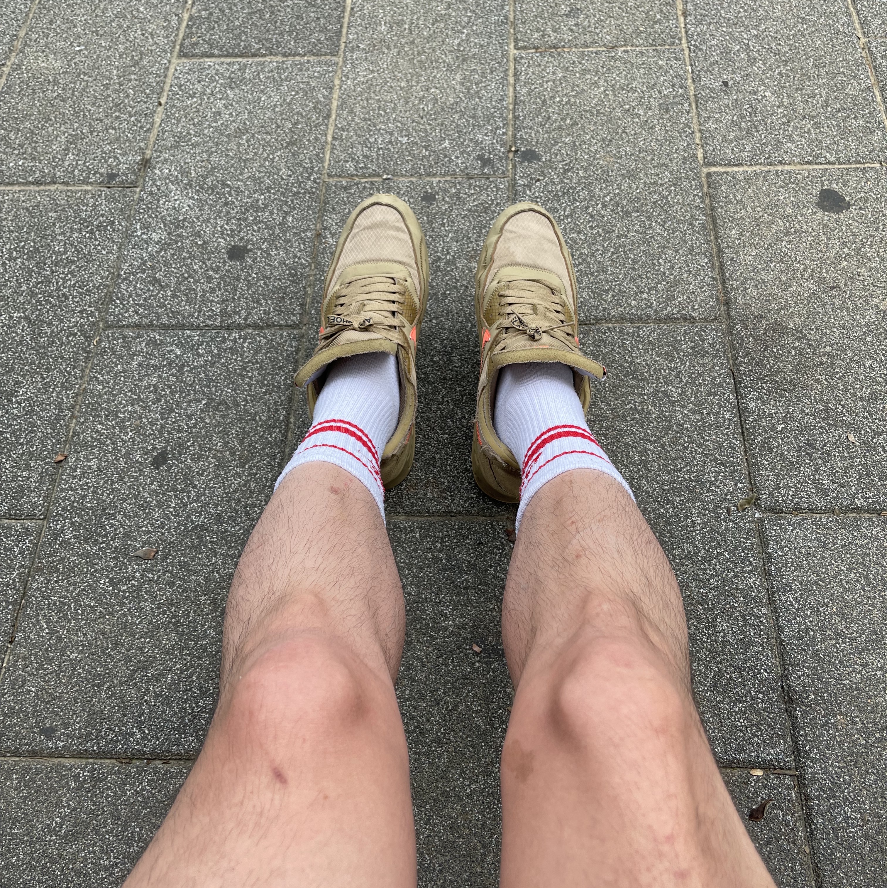 Nike x Off-White Air Max 90 V2 Desert Ore 착용 스타일 - 1