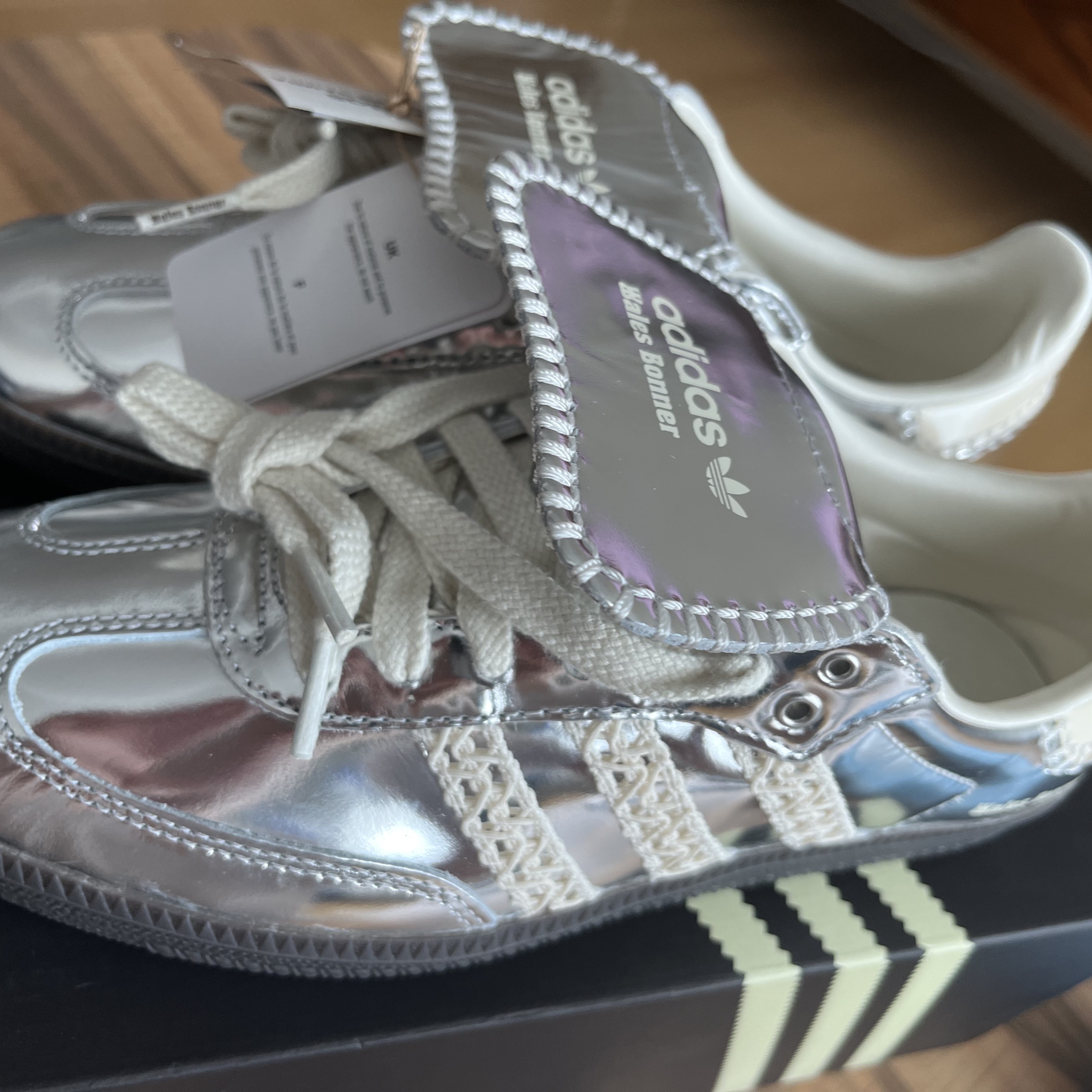 Adidas x Wales Bonner Samba Silver Metallic 착용 스타일