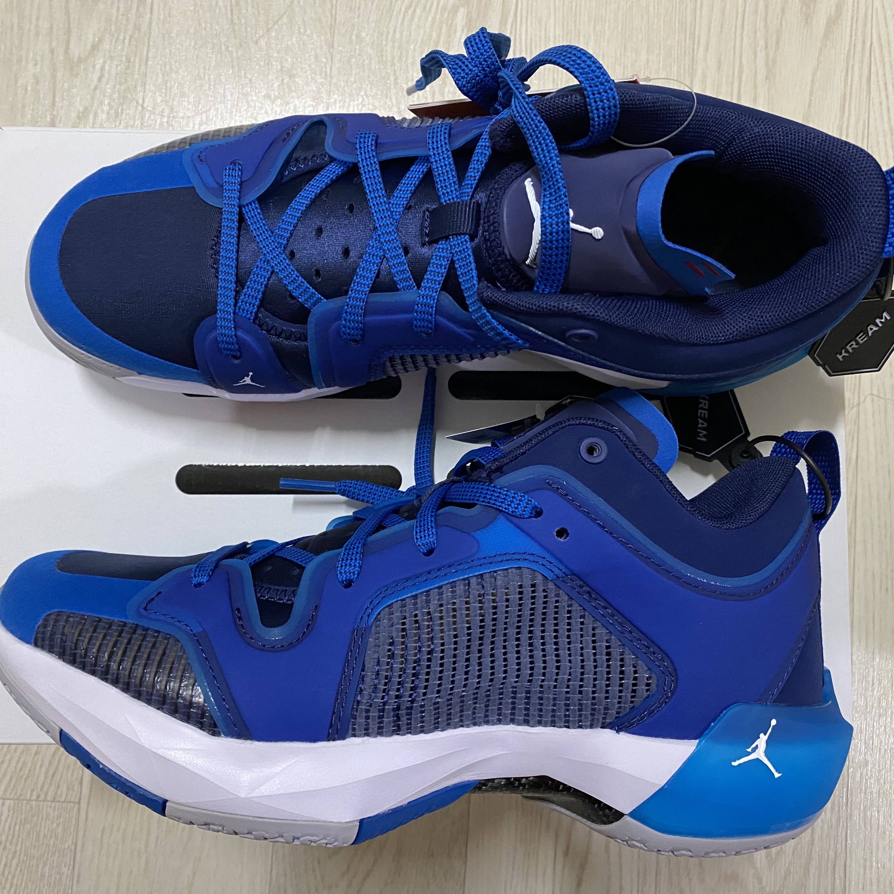 Jordan XXXVII PF Low Military Blue 착용 스타일