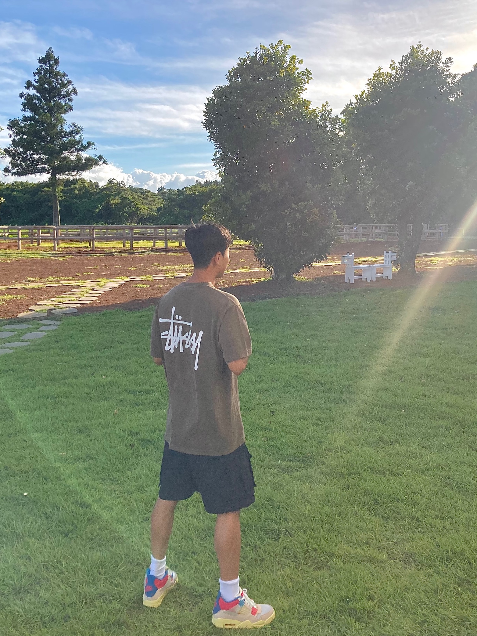 Jordan 4 x Union Retro Guava Ice, Stussy Basic Stussy Pigment Dyed T-Shirt Coffee 2022 착용 스타일 - 2