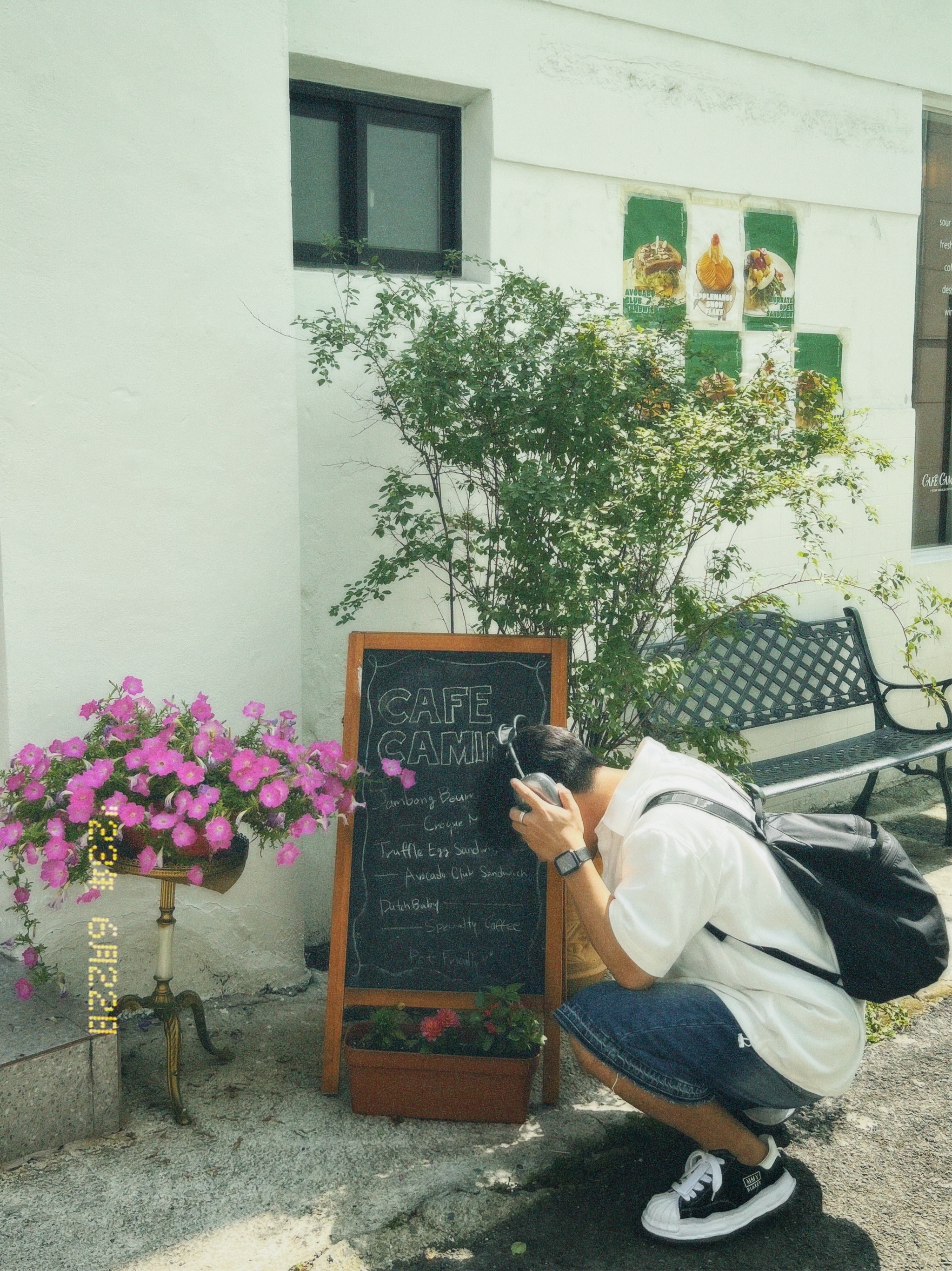 Maison Mihara Yasuhiro Blakey OG Sole Canvas Low-top Sneakers Black White, Arc'teryx Heliad 15 Backpack Black 착용 스타일 - 1