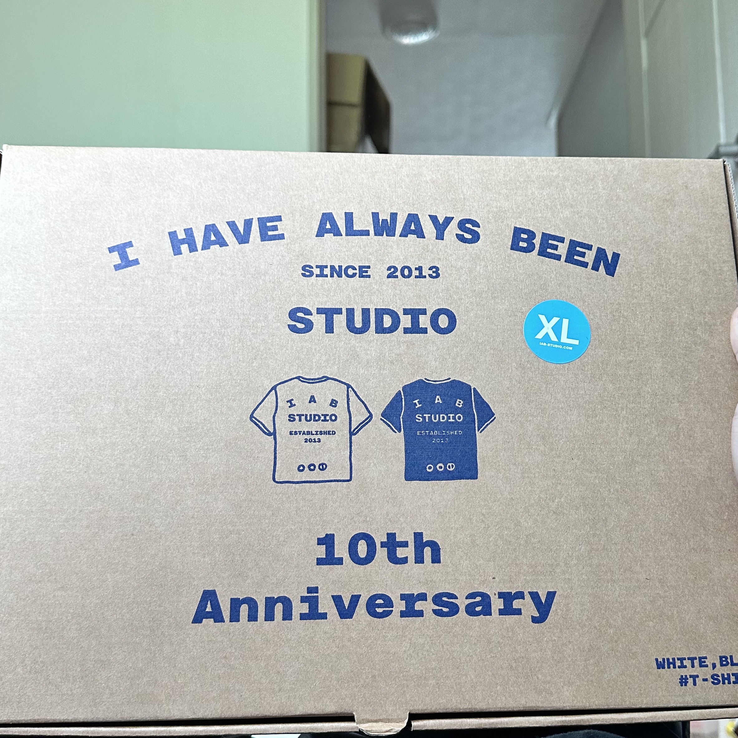 IAB Studio 10th Anniversary T-Shirts Pack White & Black (2 Pack), Project G/R Flight Denim Pants Black 착용 스타일 - 1
