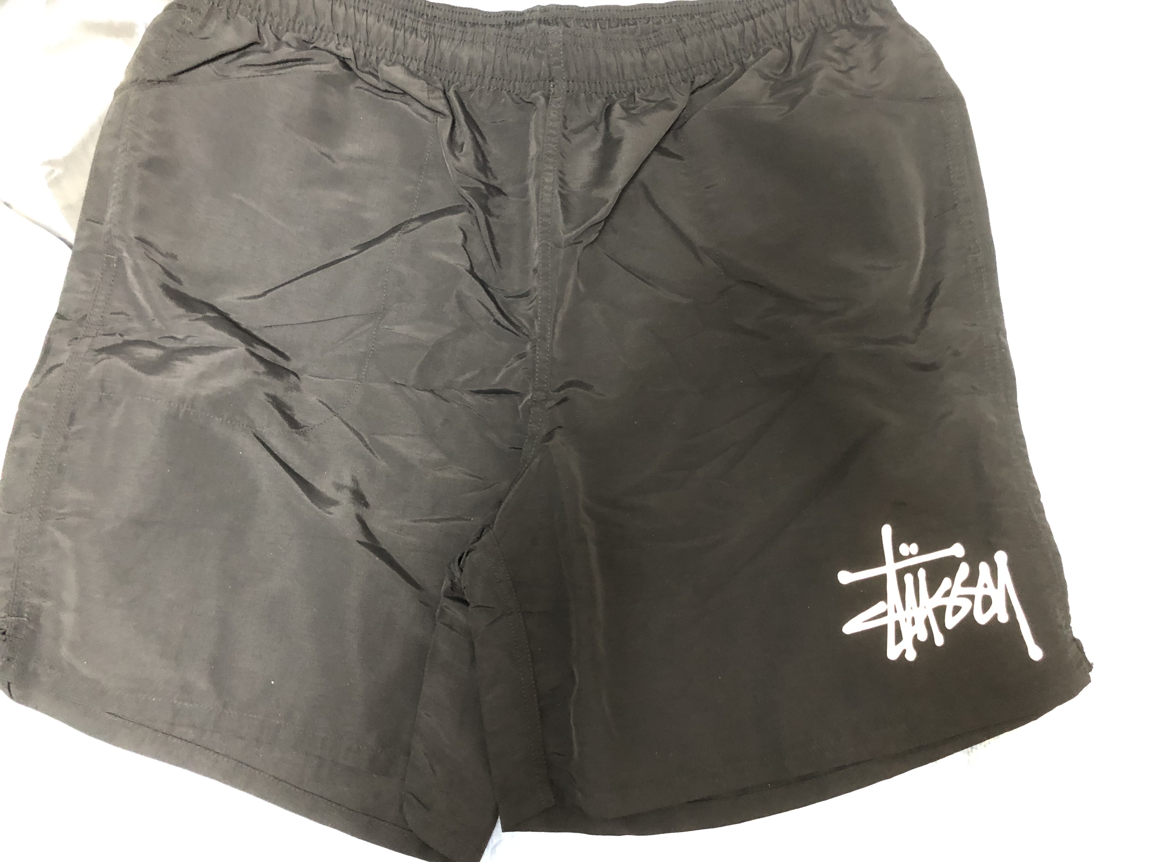 Stussy Big Basic Water Shorts Black 착용 스타일
