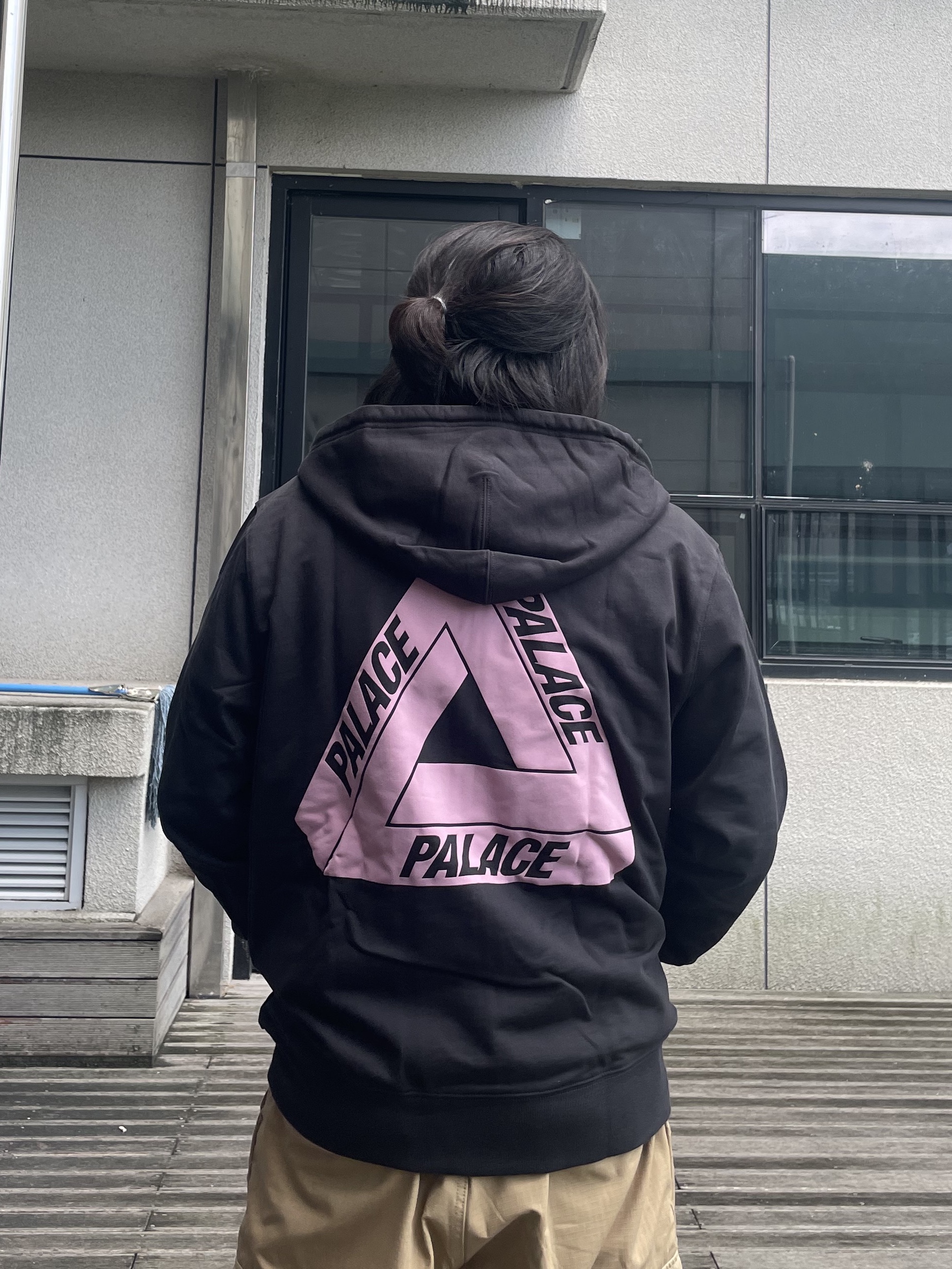 Palace Tri-Puff Print Zip Hood Black - 23SS 착용 스타일
