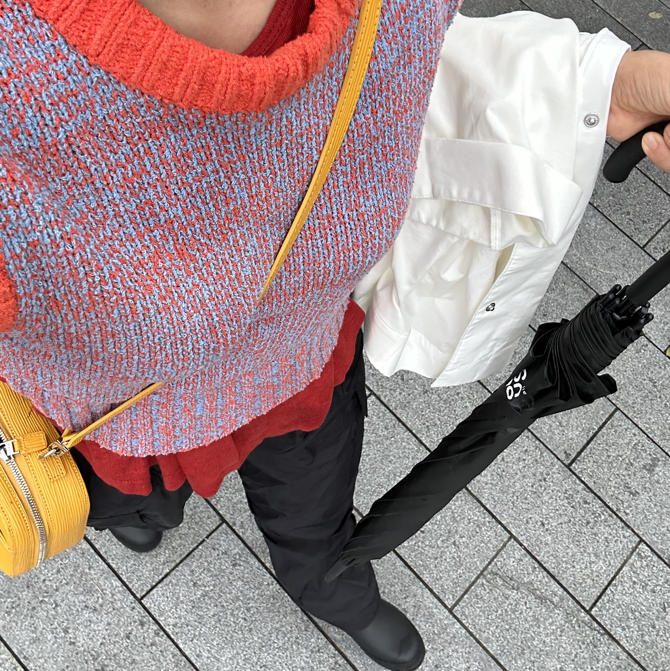 (W) Hunter Play Short Rain Boots Black 착용 스타일