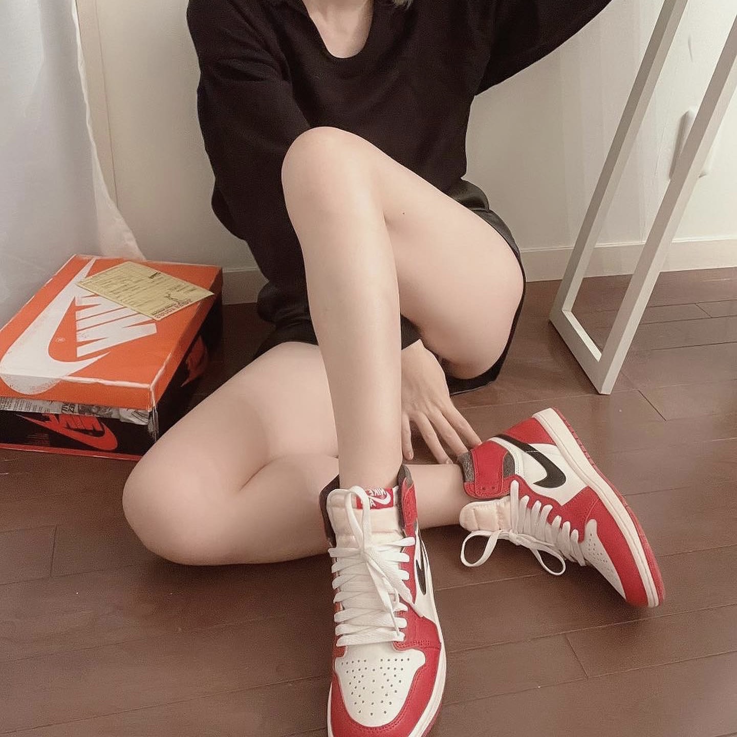 Jordan 1 Retro High OG Chicago 2022, (GS) Jordan 1 Retro High OG Chicago 2022 착용 스타일