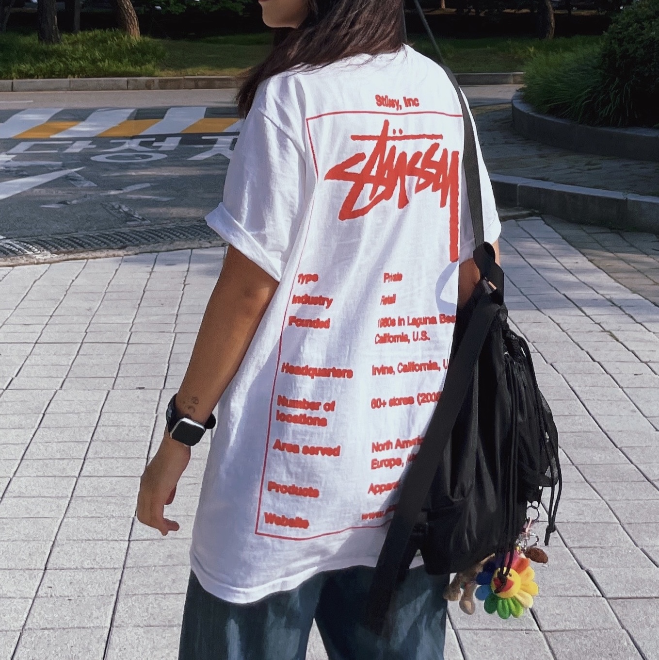 Stussy Wiki T-Shirt White 착용 스타일 - 2