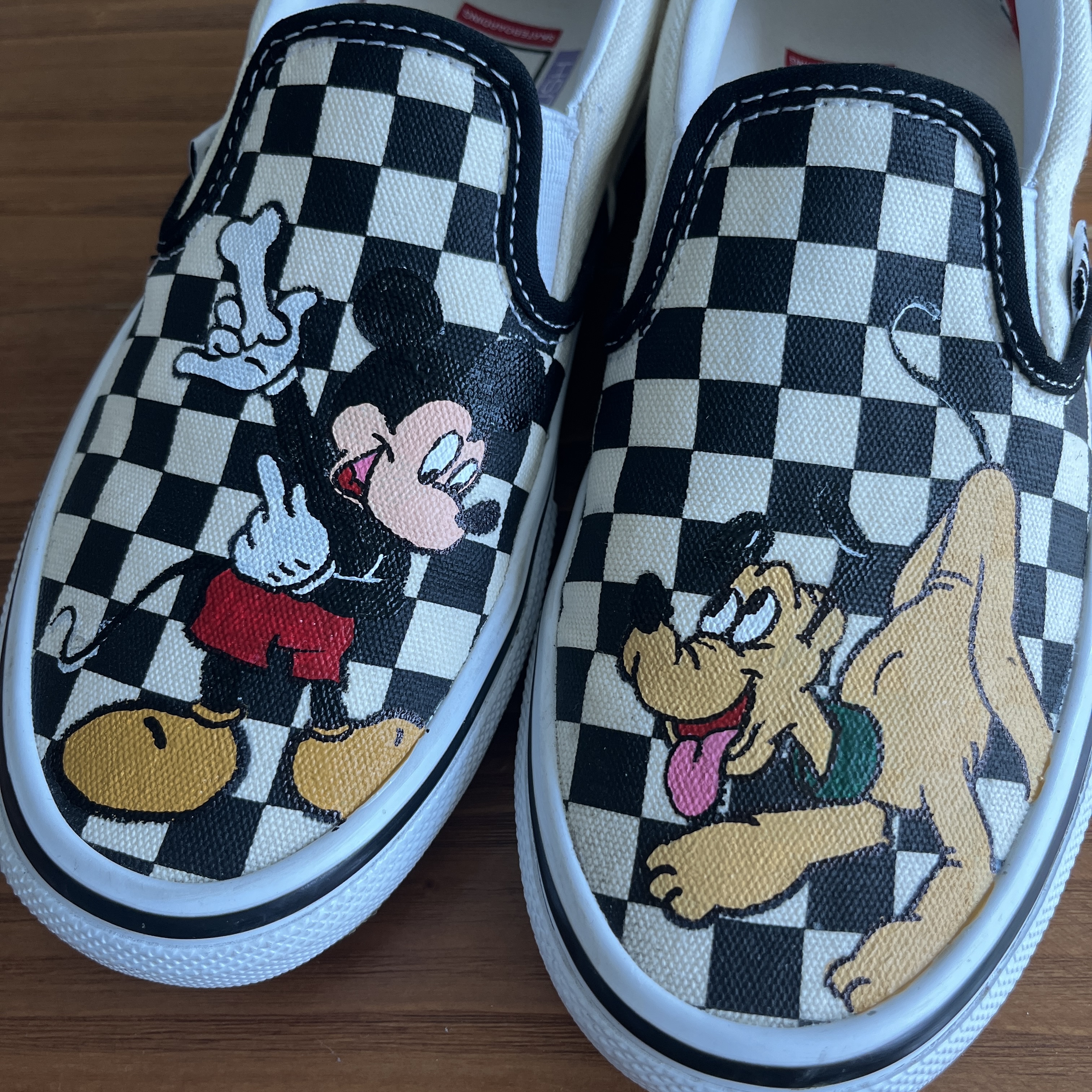 Vans Slip-On Checkerboard 착용 스타일