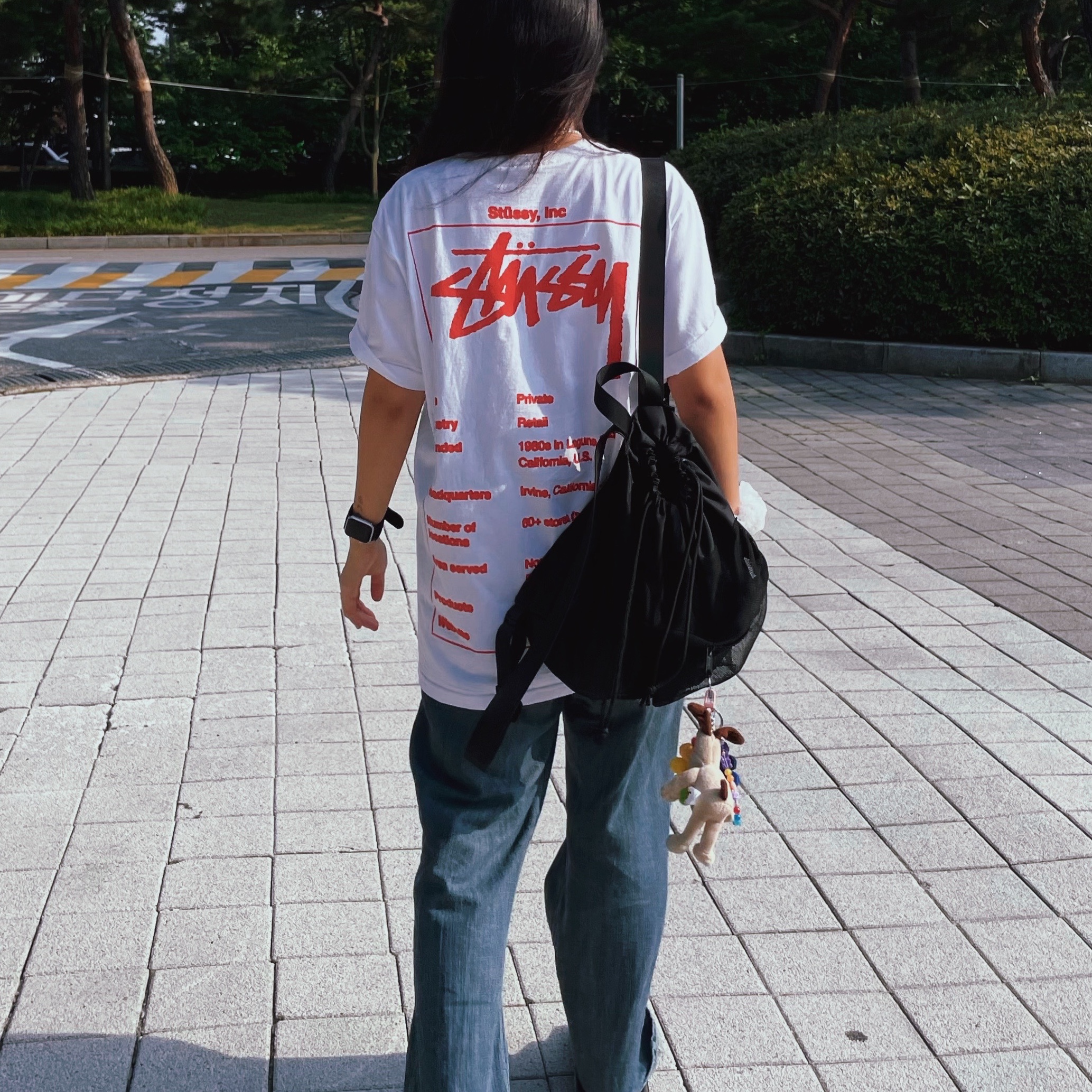 Stussy Wiki T-Shirt White 착용 스타일 - 4