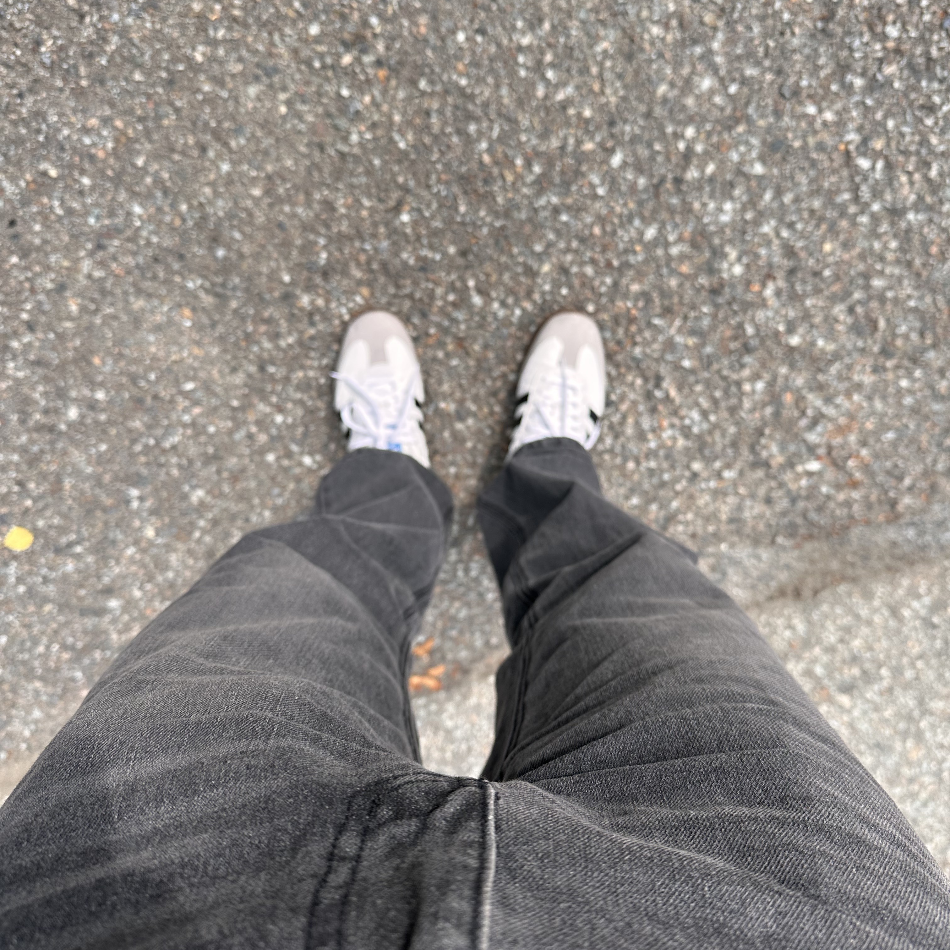 Adidas Samba Vegan White Black 착용 스타일