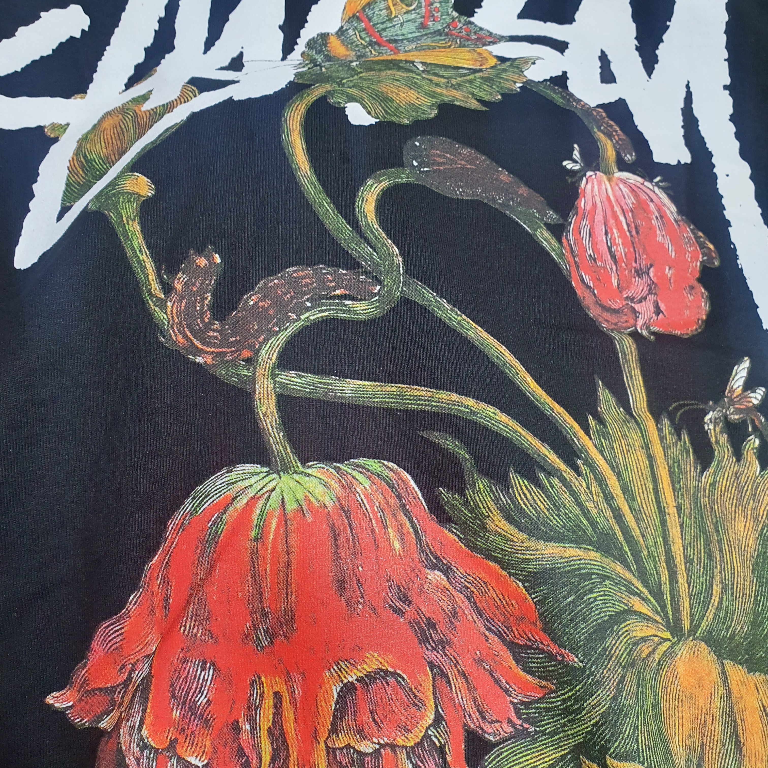 Stussy Withered Flower T-Shirt Black 착용 스타일