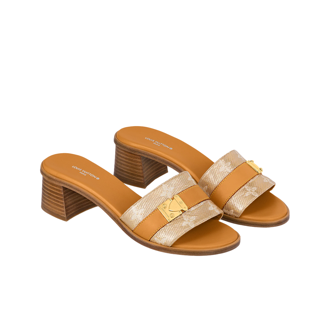 (W) 루이비통 락 잇 뮬 모노그램 골드((W) Louis Vuitton Lock it Mule Monogram Gold) - 2