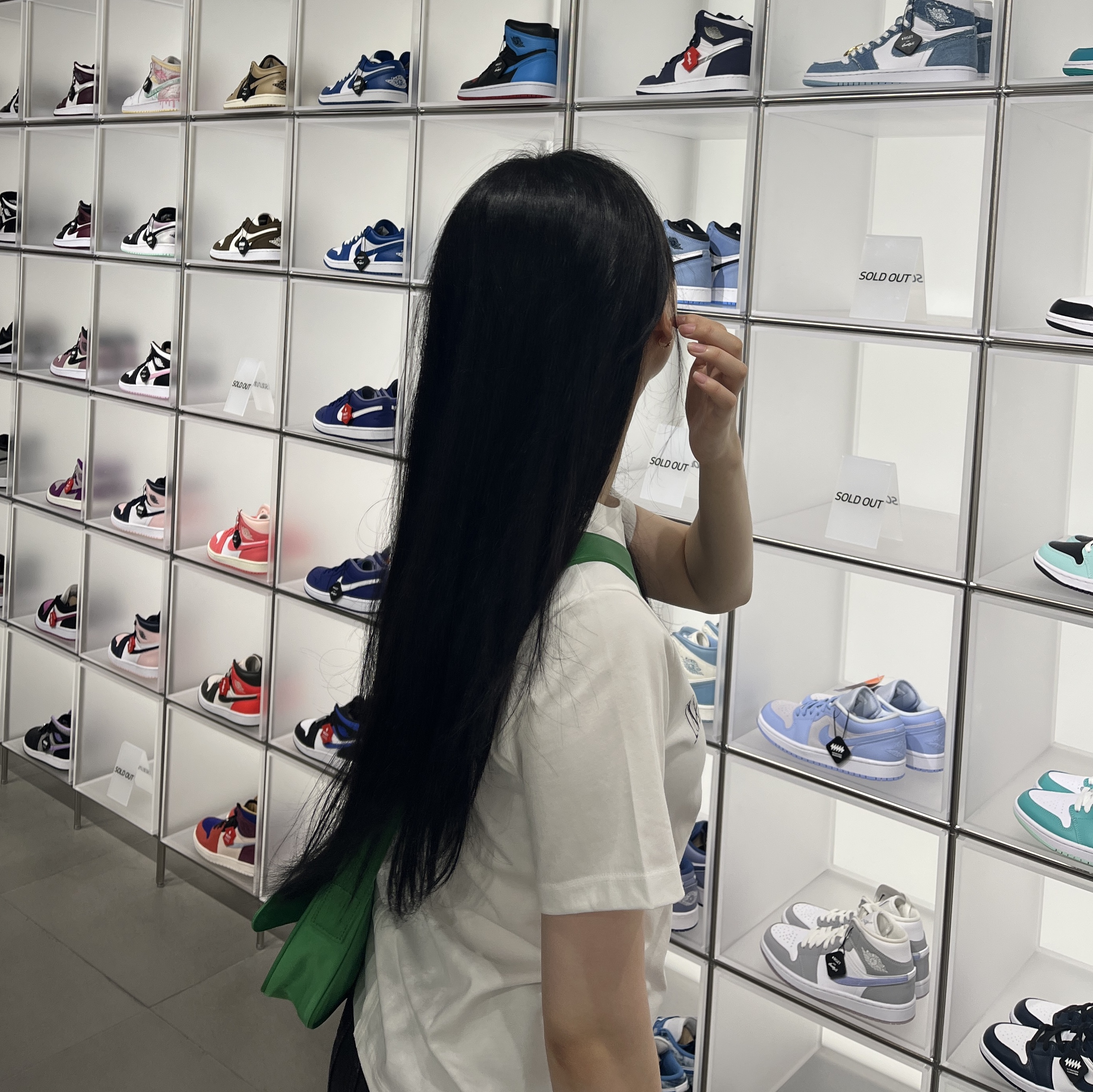 Jordan 1 x Travis Scott x Fragment Retro Low OG SP Military Blue, Jordan 1 Low Light Smoke Grey μ°©μ© μ€νμΌ