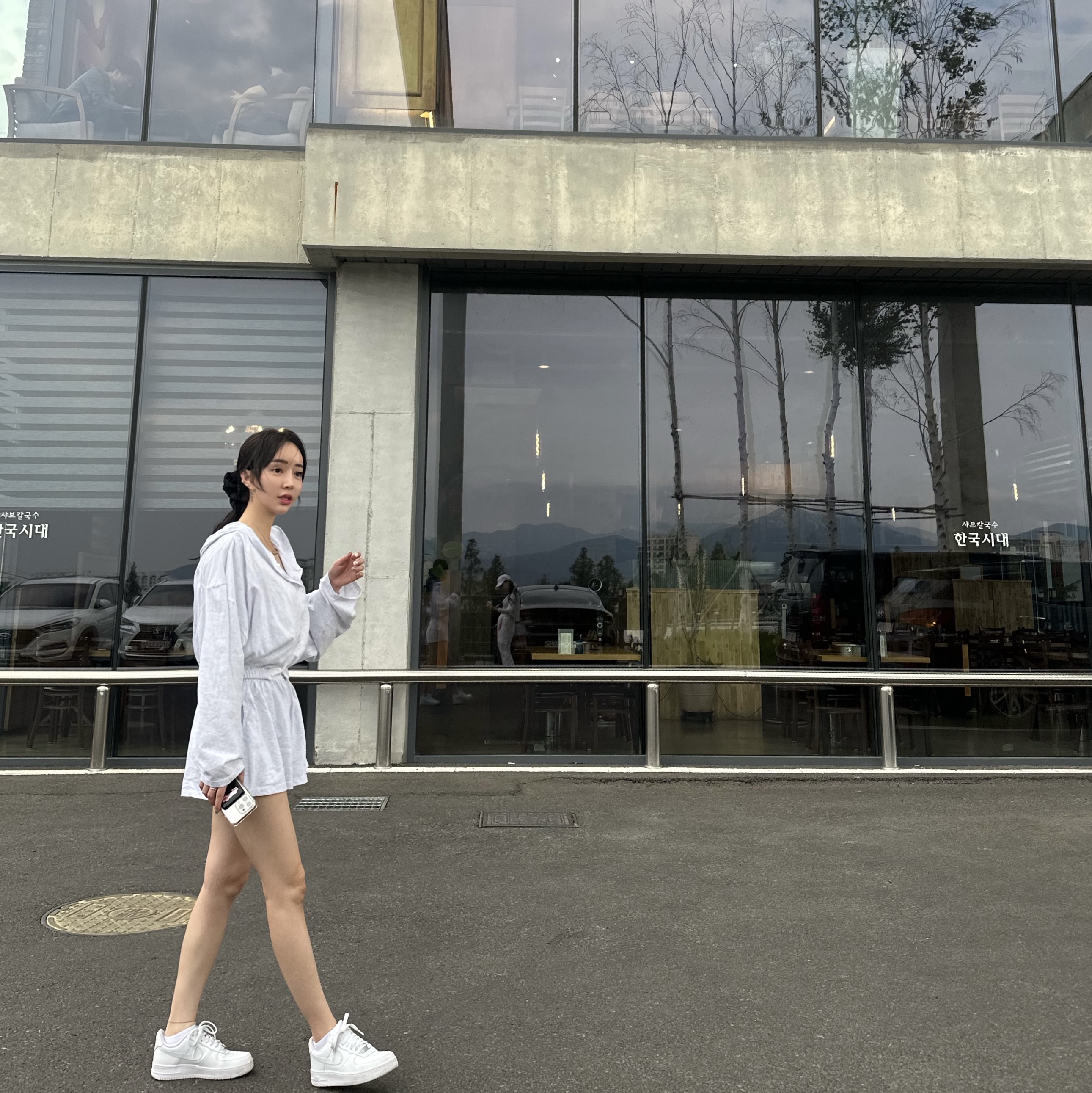 (W) Nike Air Force 1 '07 Low White 착용 스타일