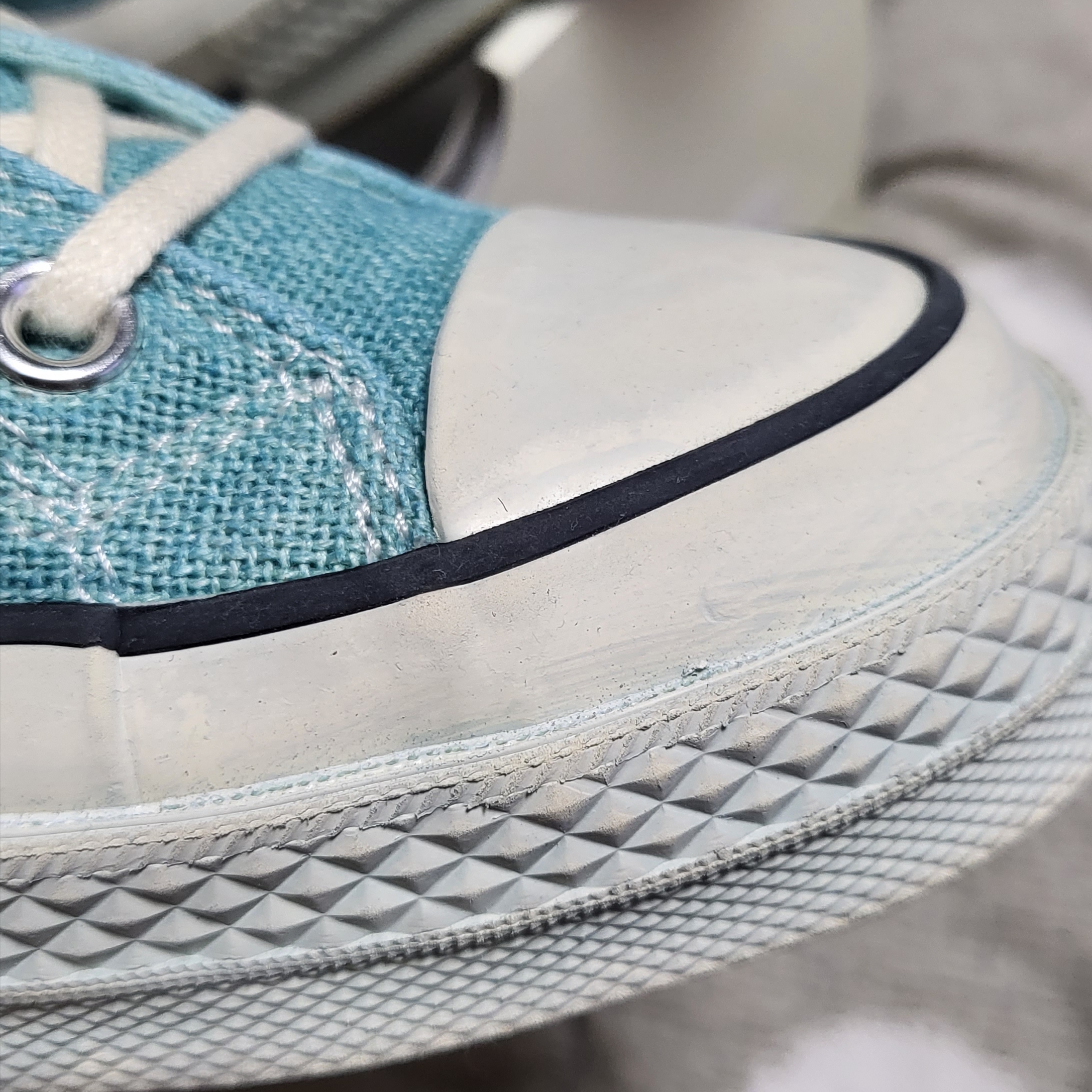 Converse x Stussy x Our Legacy Work Shop Chuck 70 High Pool Blue 착용 스타일 - 3