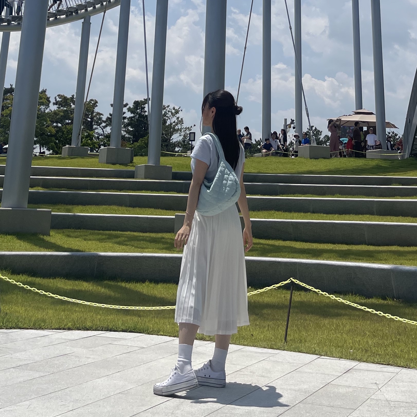 (W) Converse Chuck Taylor All Star Lift Ox White Black 착용 스타일
