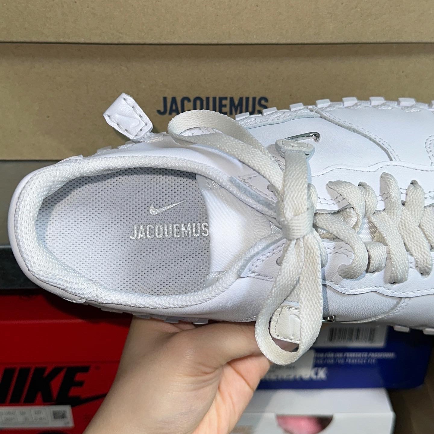 Nike x Jacquemus J Force 1 Low LX SP White 착용 스타일