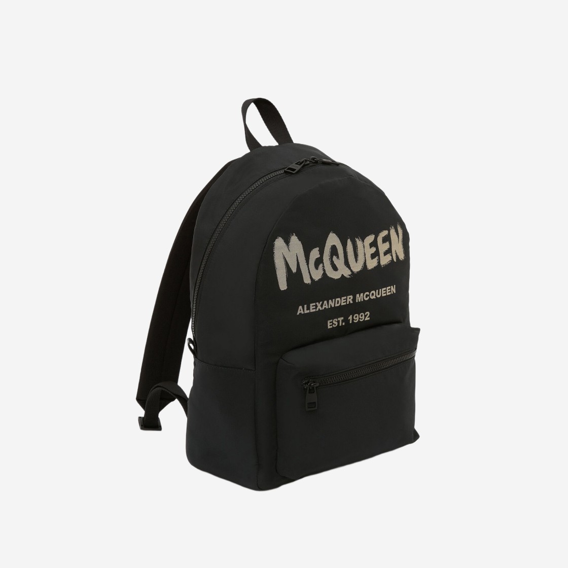 Alexander McQueen Graffiti Metropolitan Backpack Black Ivory 상세 이미지 2