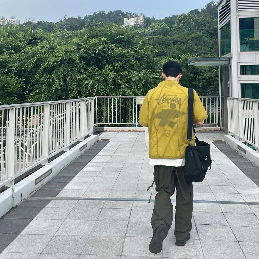 Art of Field Packable Short Sleeved Half Jacket Lime, Art of Field Packable Short Sleeved Half Jacket Ice 착용 스타일