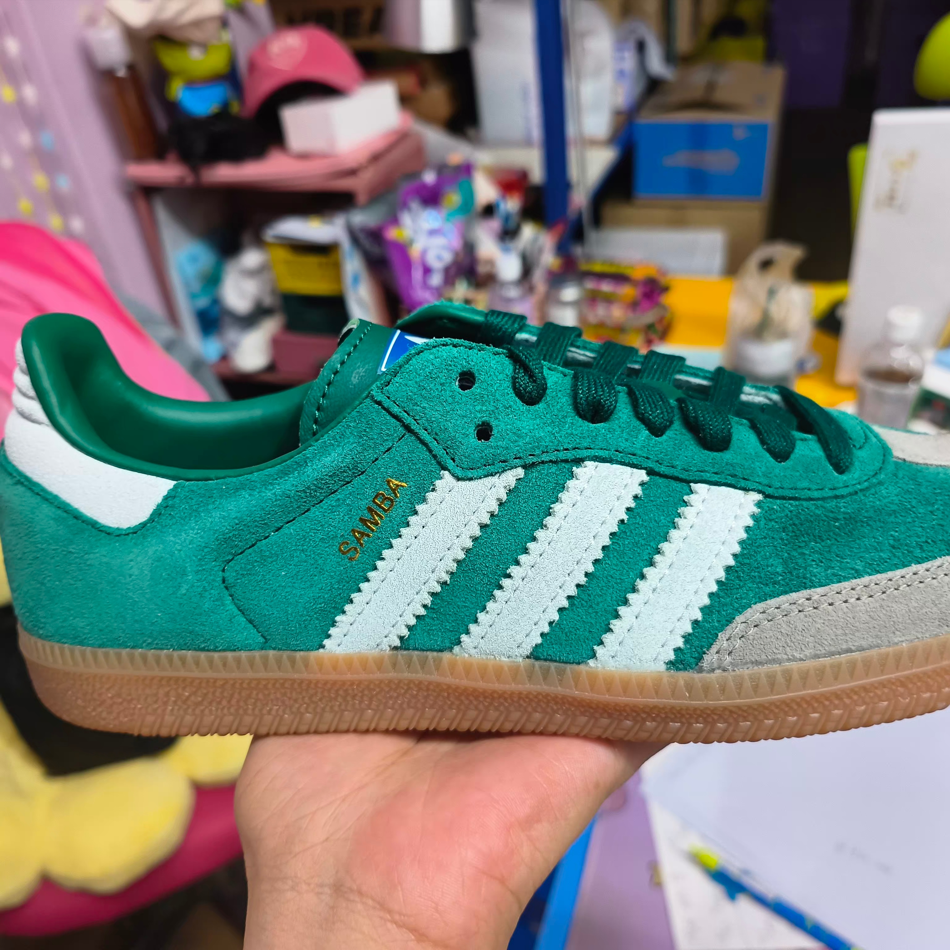 Adidas Samba OG Collegiate Green Gum 착용 스타일