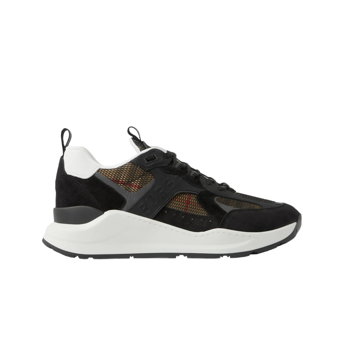 버버리 레더 스웨이드 메쉬 스니커즈 블랙(Burberry Leather Suede Mesh Sneakers Black) - 1