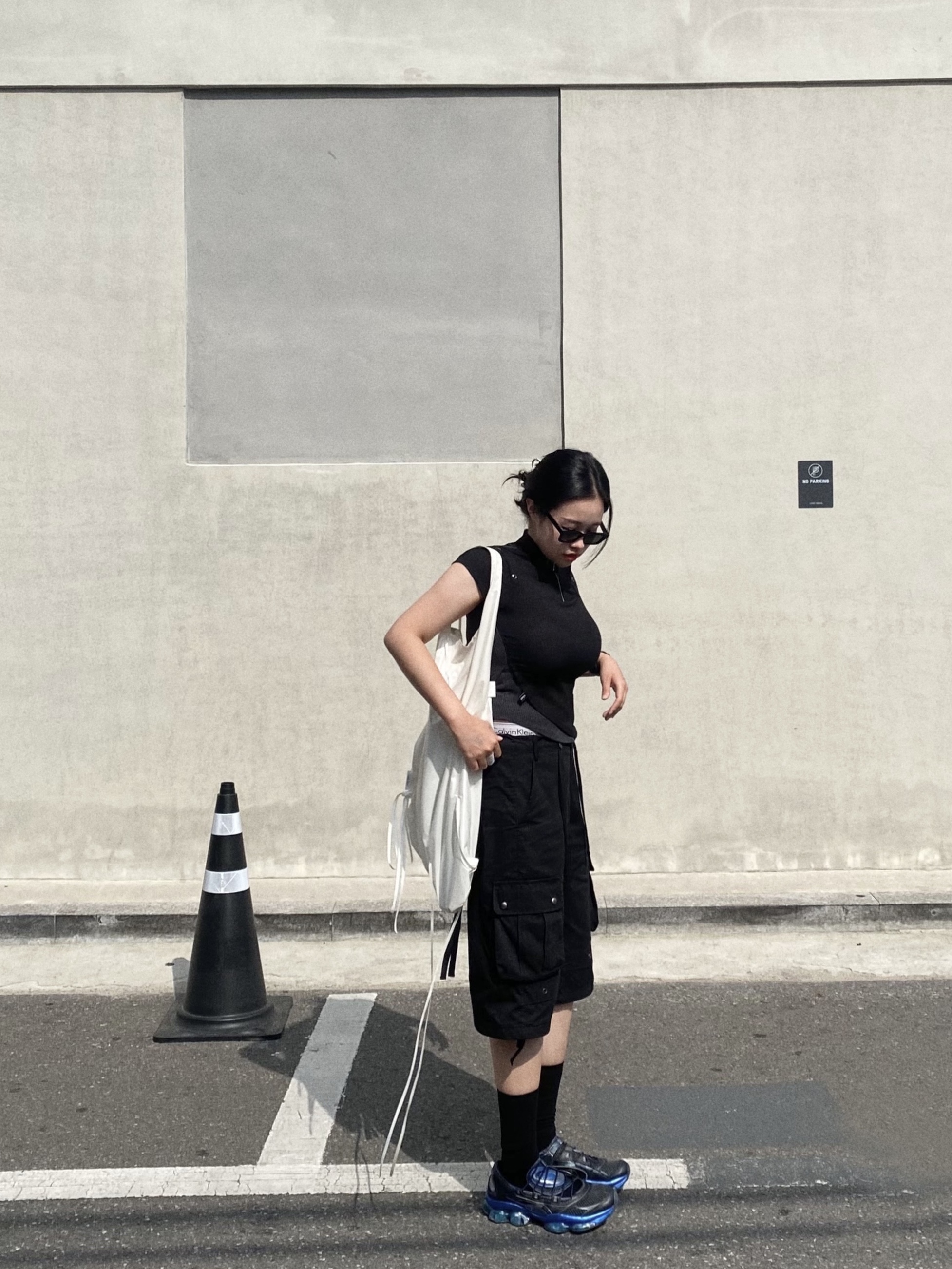 (W) Asics x Kiko Kostadinov x Hysteric Glamour Gel-Quantum Lylia Pure Silver Blue Expanse 착용 스타일 - 4
