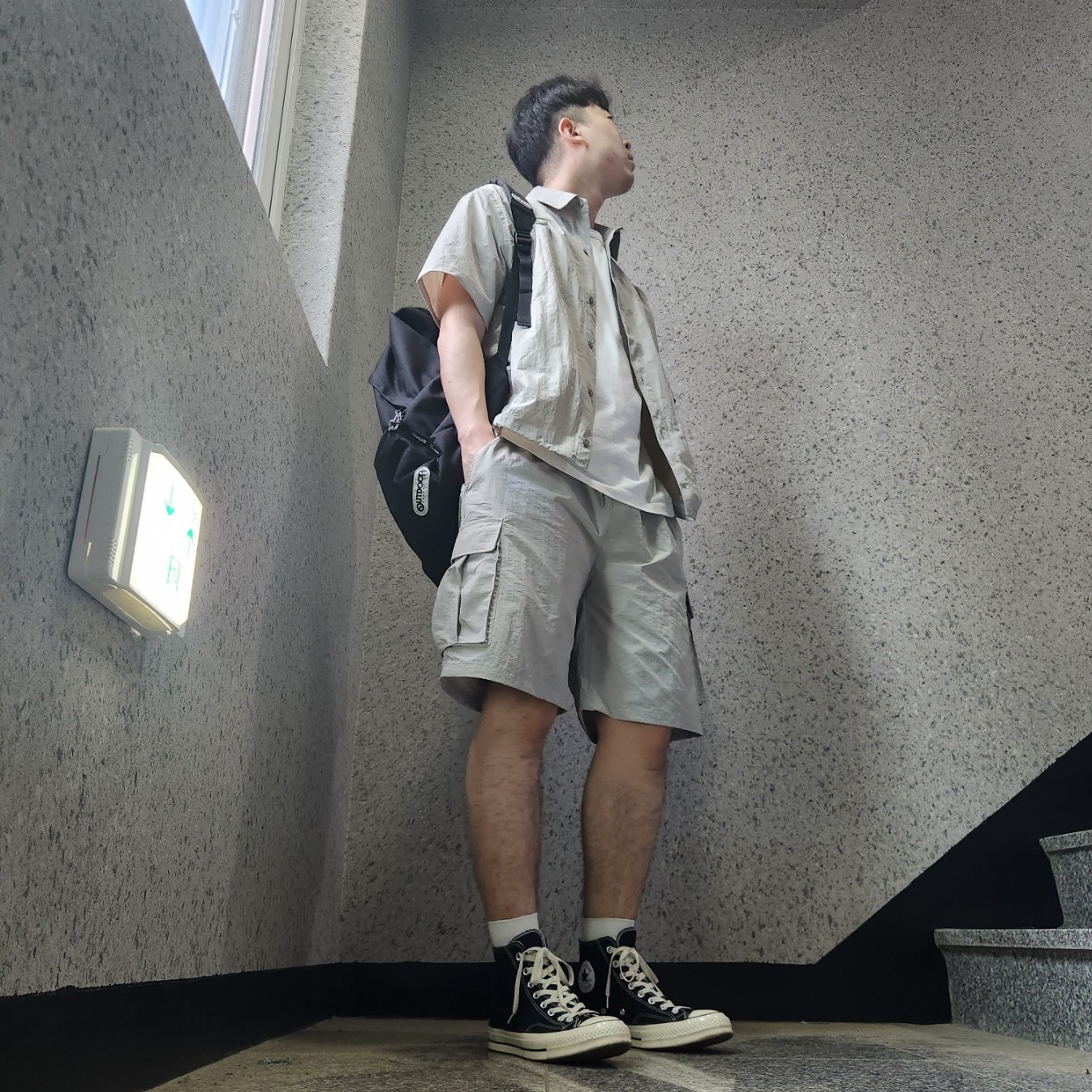 Converse Chuck 70 Hi Black 착용 스타일 - 1