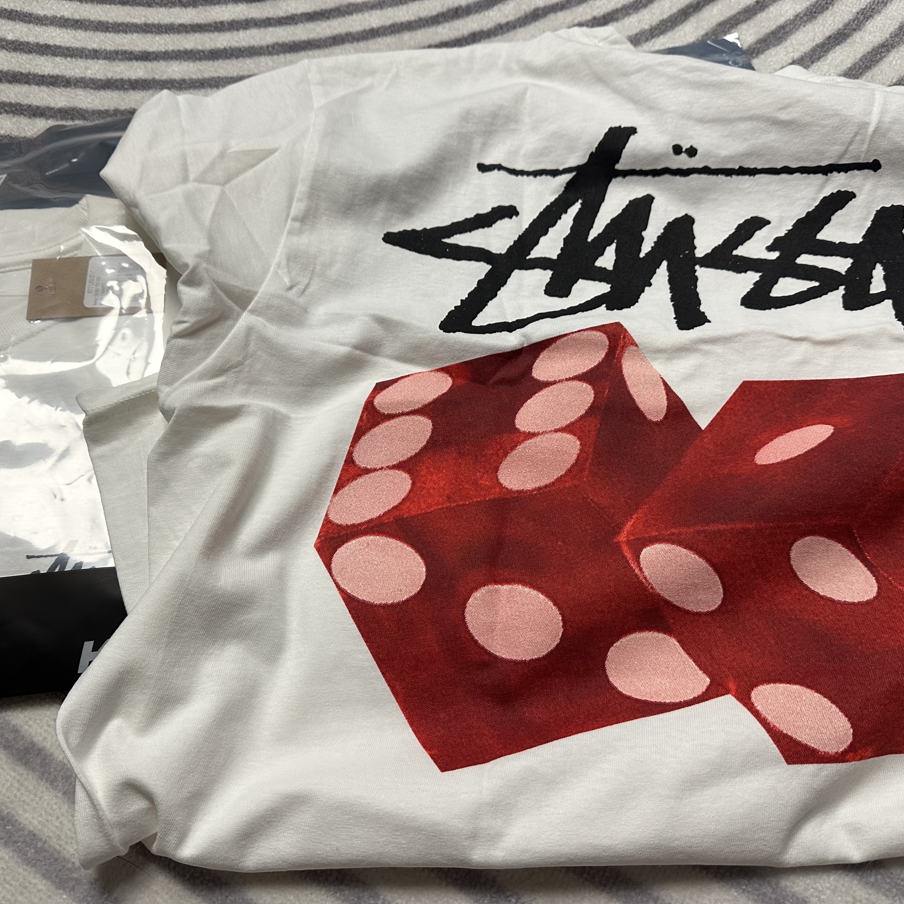 Stussy Diced Out T-Shirt White 착용 스타일