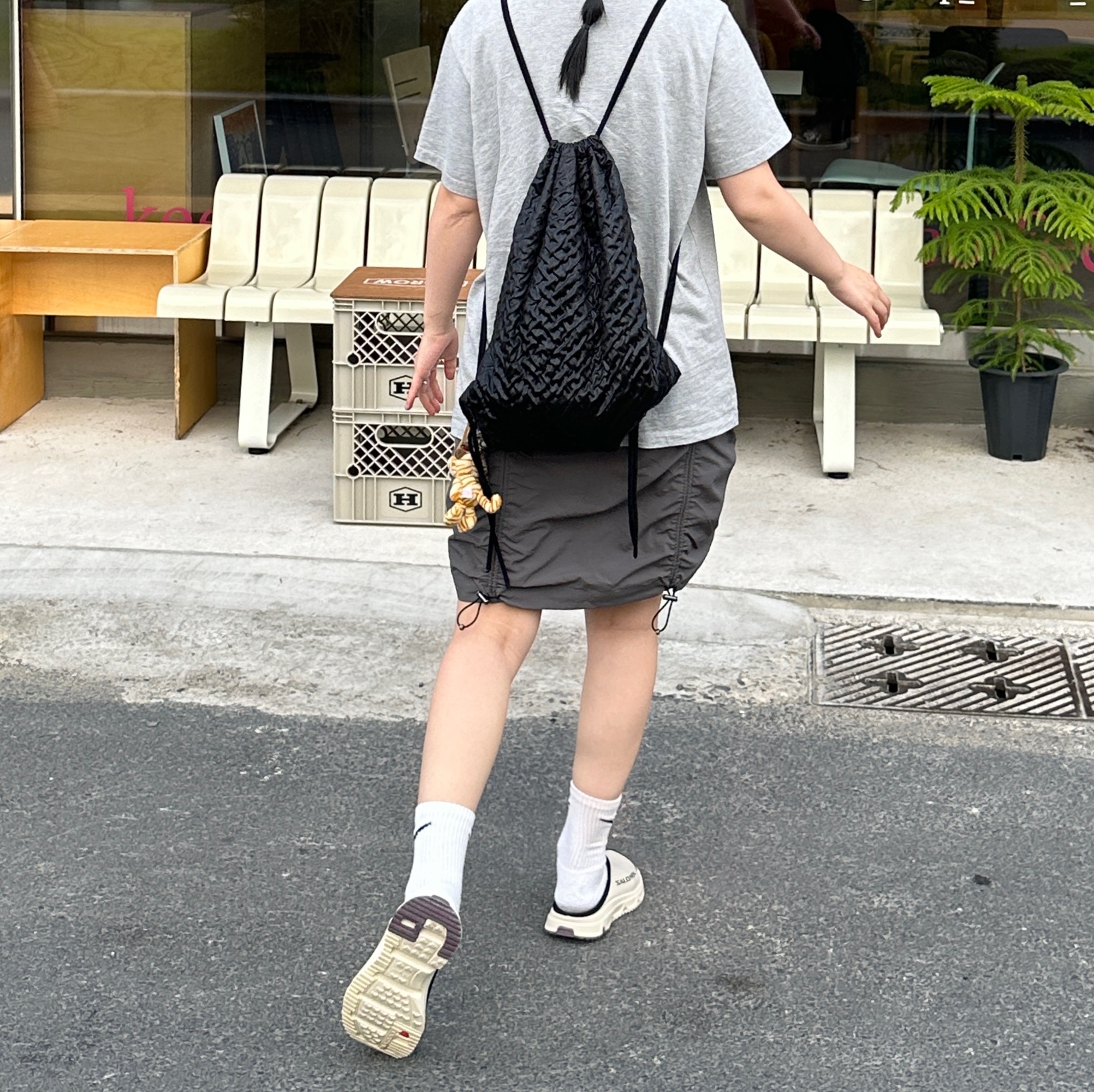 Salomon RX Slide 3.0 Bleached Sand 착용 스타일 - 1