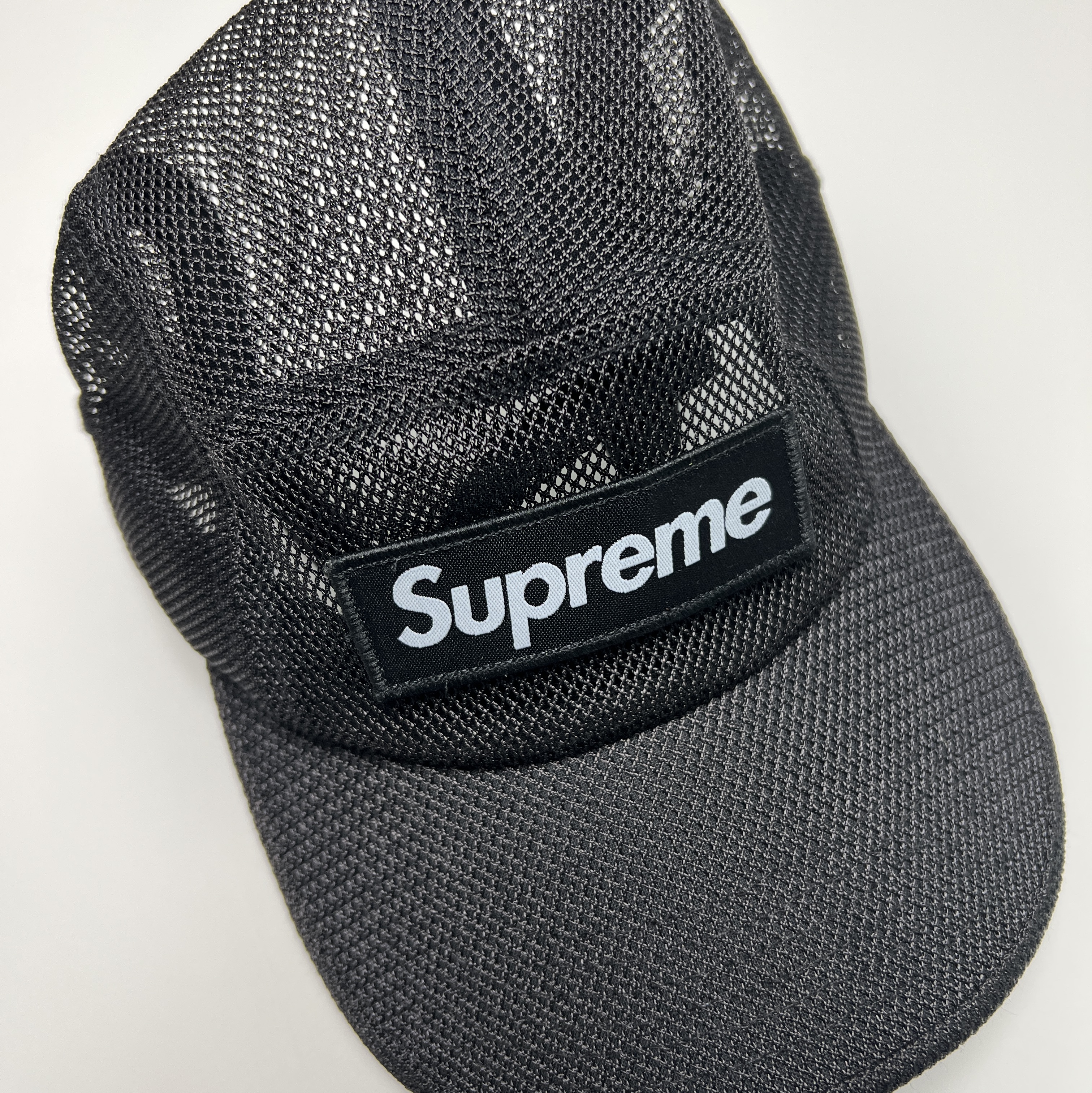 Supreme Mesh Cordura Camp Cap Black - 23SS 착용 스타일 - 1