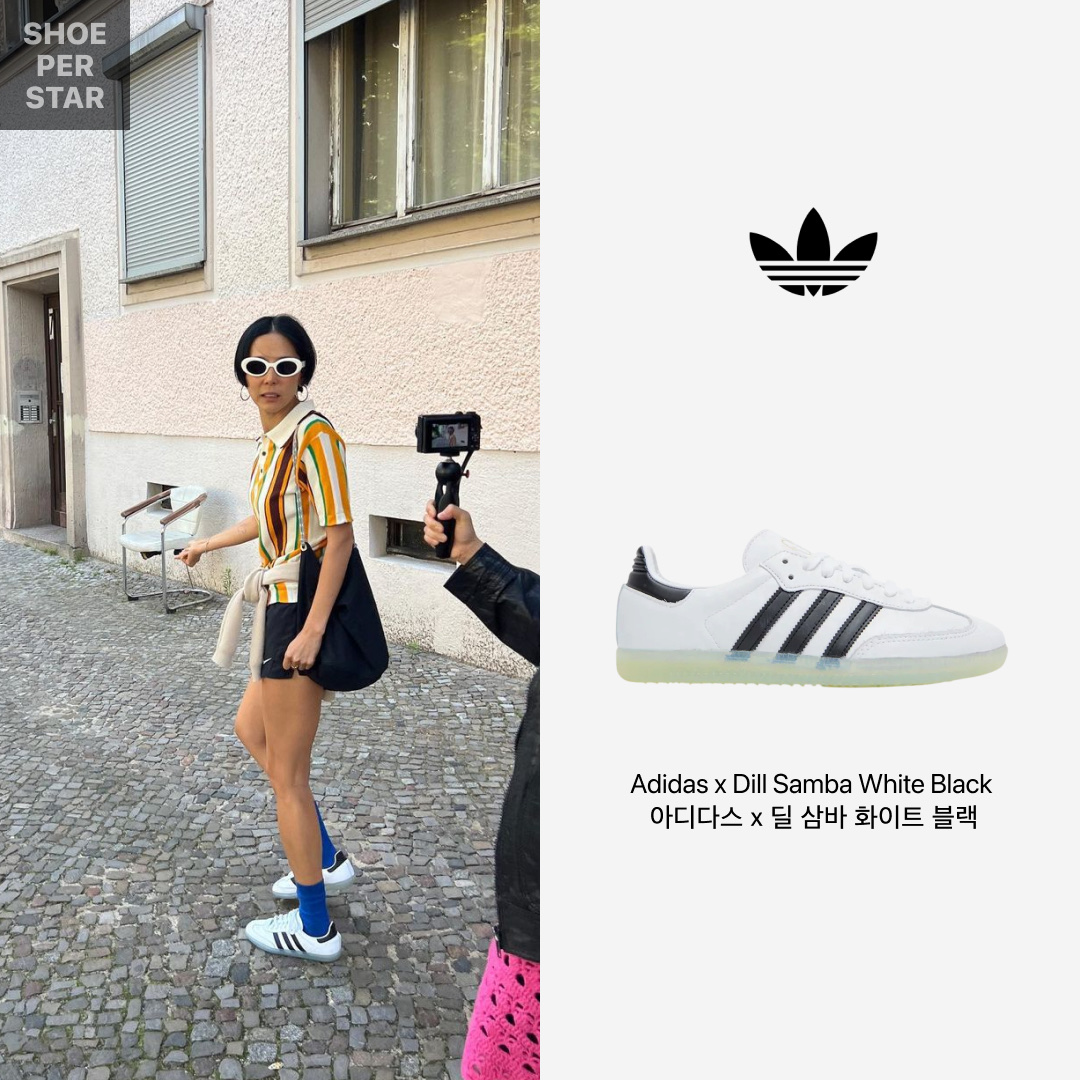 Adidas x Dill Samba White Black 착용 스타일 - 1