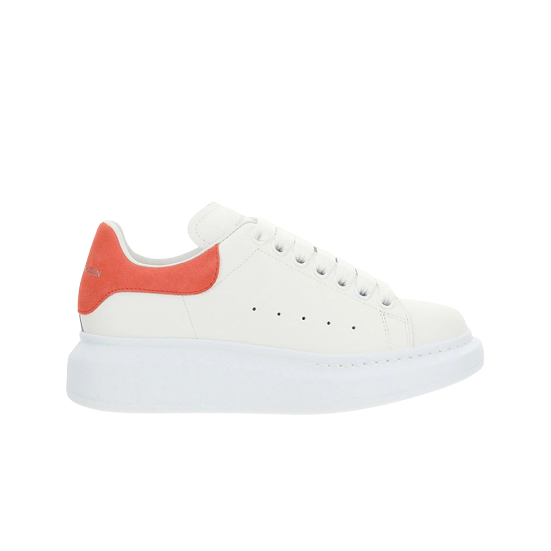 (W) 알렉산더 맥퀸 오버사이즈드 스니커즈 화이트 코랄((W) Alexander Mcqueen Oversized Sneakers White Coral)