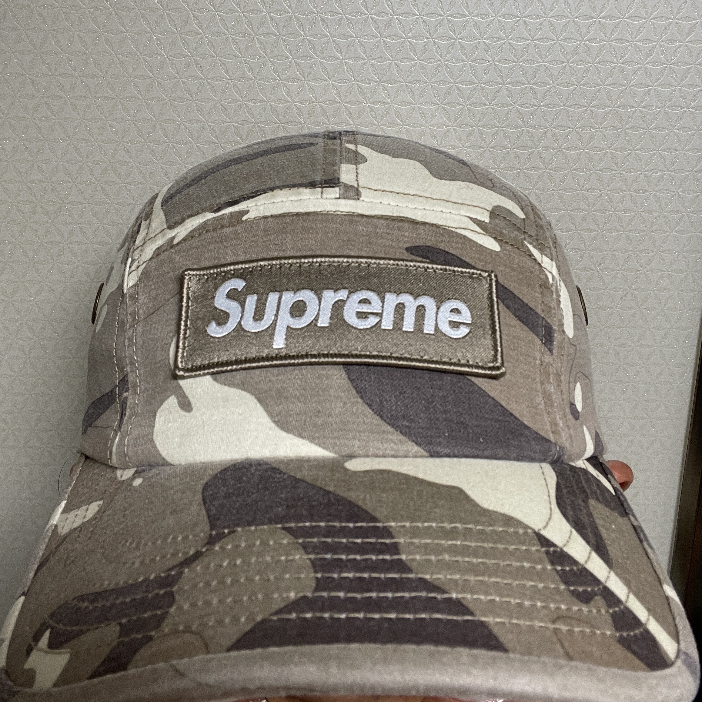 Supreme Military Camp Cap Stone Camo - 23SS 착용 스타일