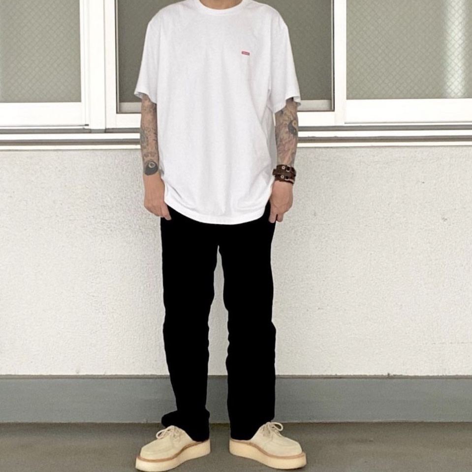 Supreme Small Box T-Shirt White 착용 스타일