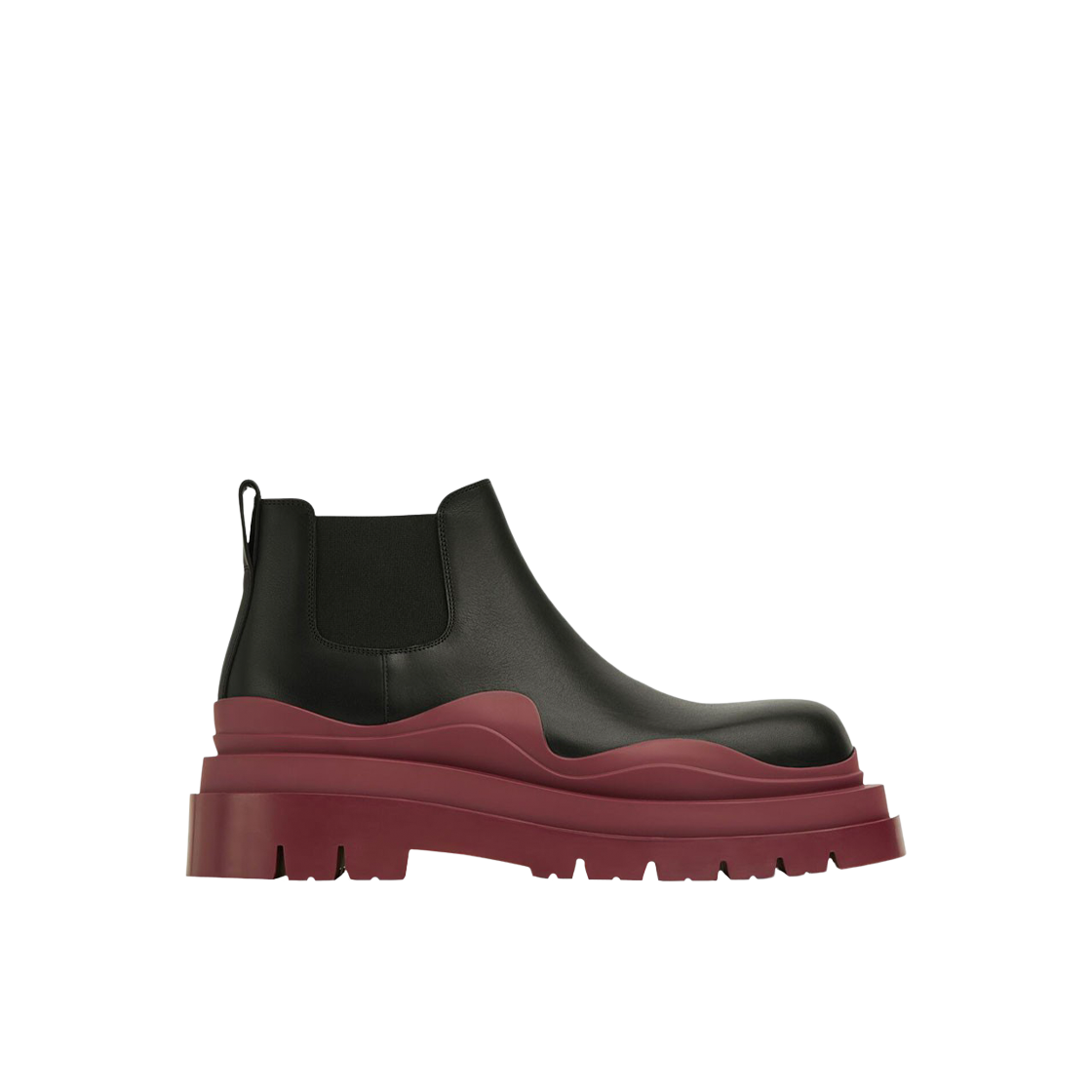 보테가 베네타 타이어 앵클 첼시 부츠 블랙 체리(Bottega Veneta Tire Ankle Chelsea Boot Black Cherry) - 1