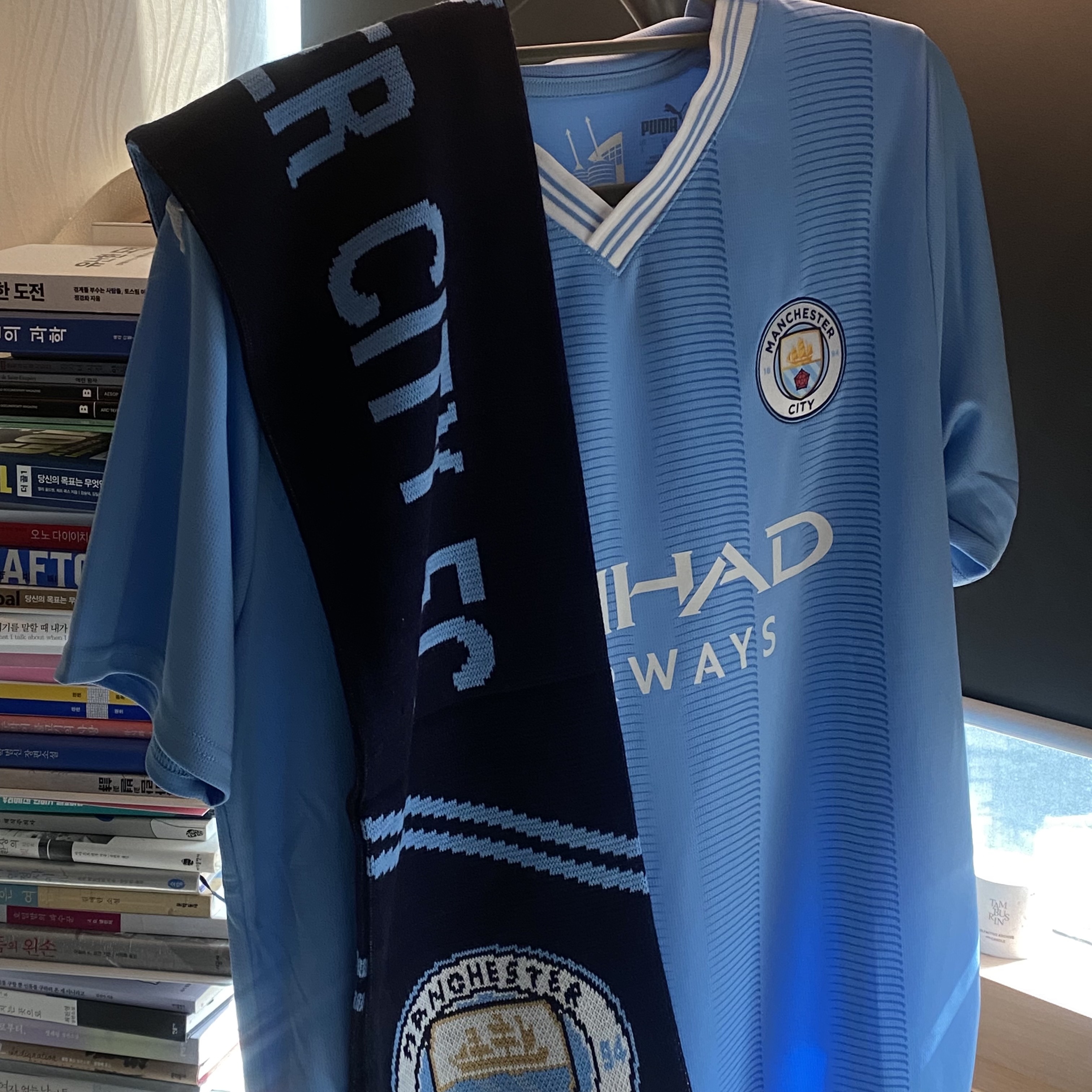 Puma Manchester City 2023/24 Home Jersey Team Light Blue (Non Marking Ver.) 착용 스타일