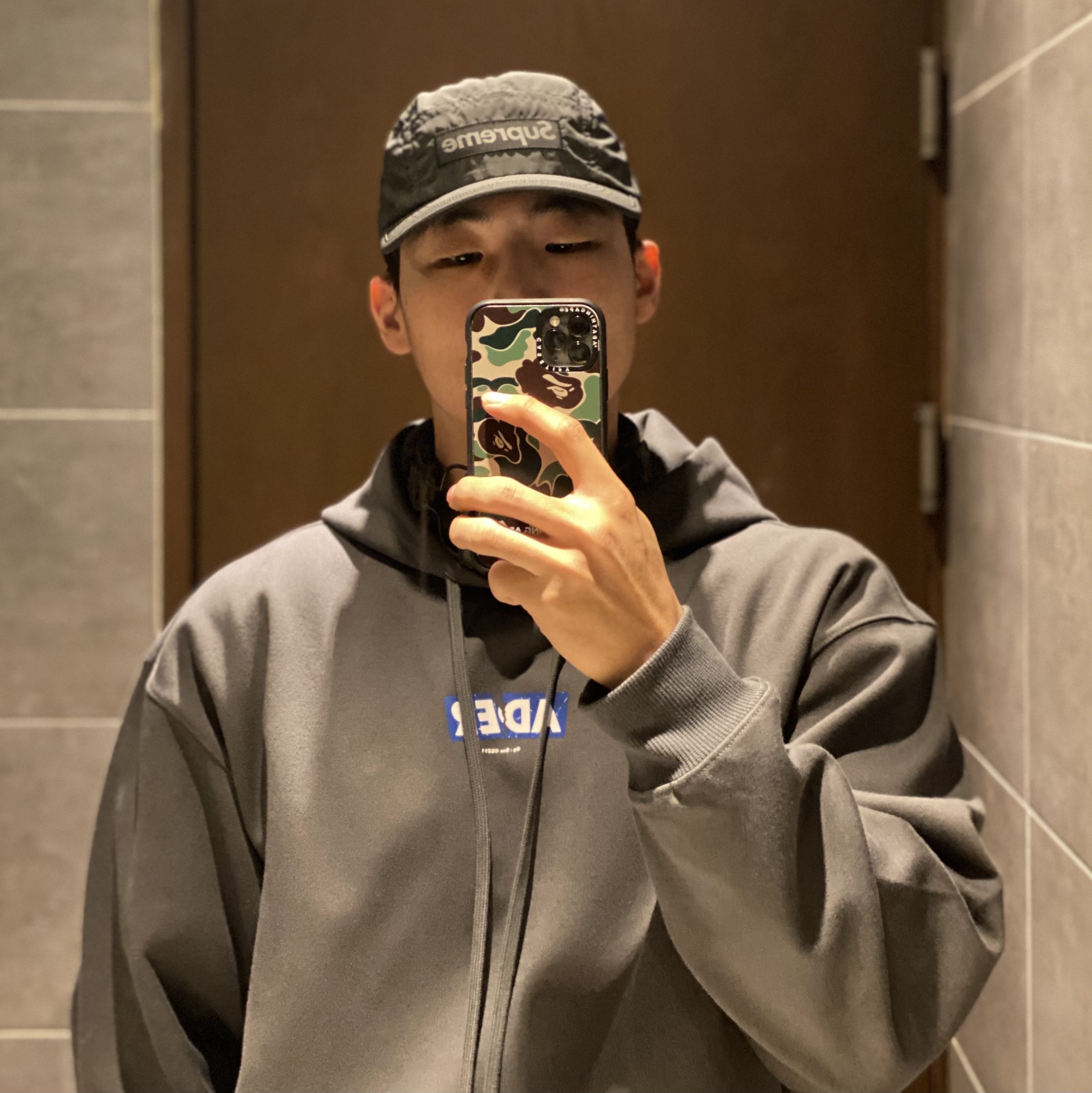 Supreme Reflective Dyed Camp Cap Black - 21SS, Ader Error Og; Box @8211 Hoodie Charcoal 착용 스타일