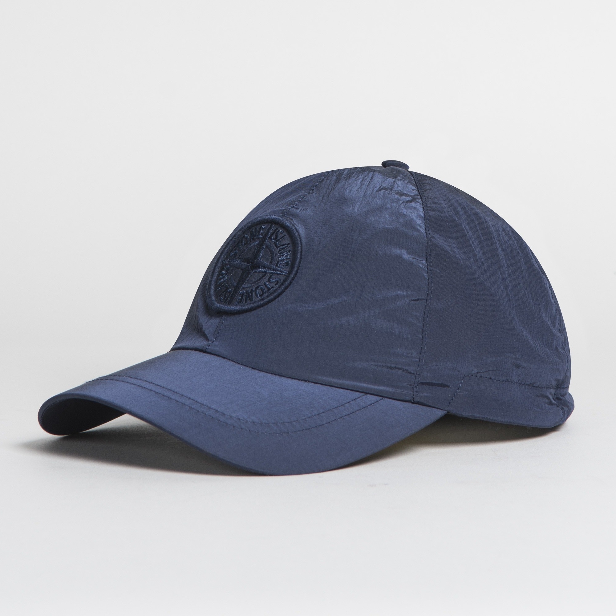 Stone Island 99576 Nylon Metal 6-Panel Cap Avio Blue - 23SS 착용 스타일