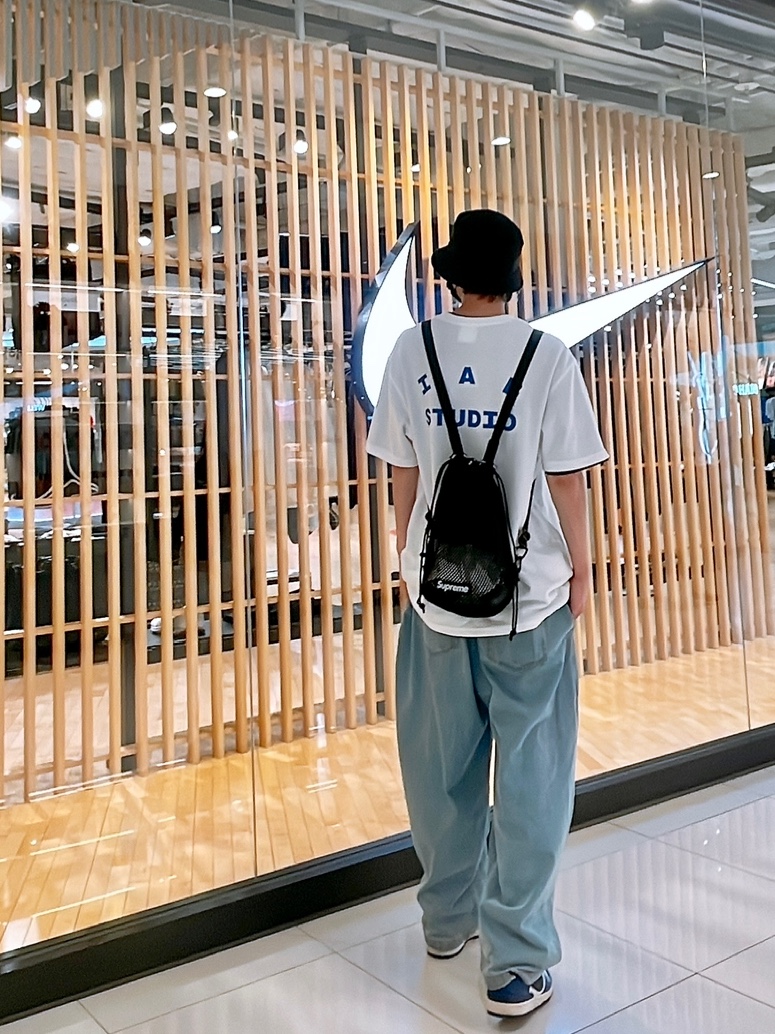 Nike x Ambush Dunk High Deep Royal Blue, Supreme Mesh Small Backpack Black - 23SS 착용 스타일 - 2