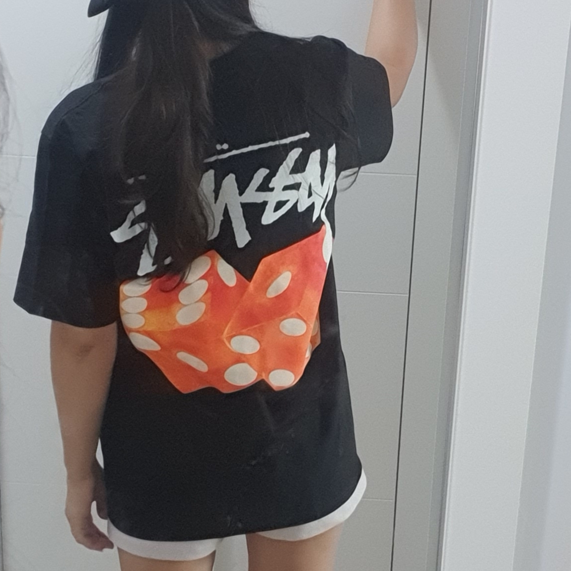 Stussy Diced Out T-Shirt Black 착용 스타일