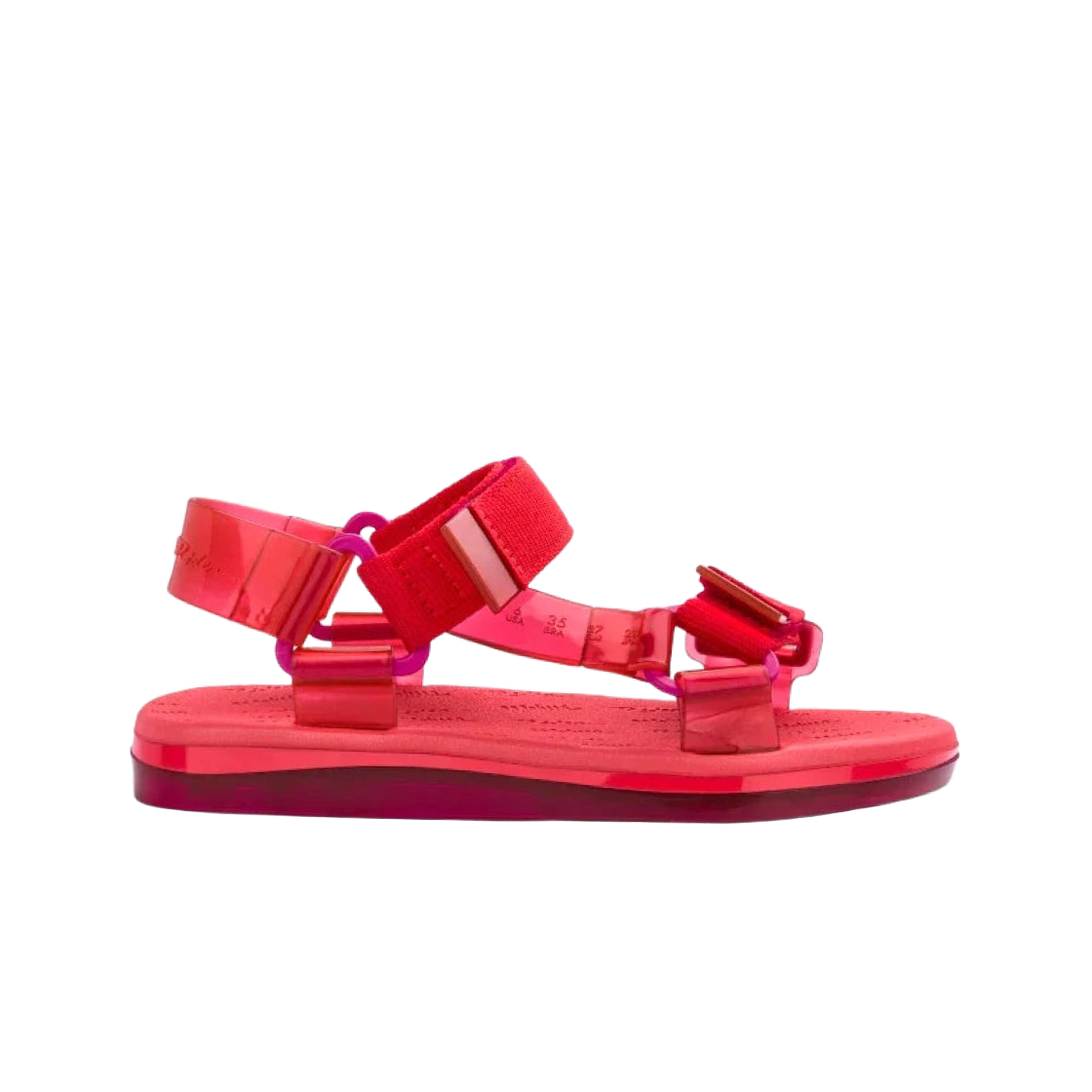 (W) 멜리사 x 라이더 파페트 핑크 레드((W) Melissa x Rider Papete Pink Red) - 1