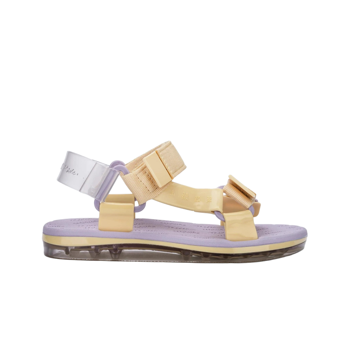(W) 멜리사 x 라이더 파페트 클리어 바이올렛 옐로우((W) Melissa x Rider Papete Clear Violet Yellow) - 1