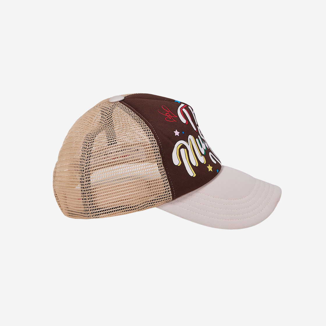 ★THE MUSEUM VISITOR★ PARTY LOGO MESH CAP BROWN 09692 a_d6df7c264dc84e8dabb3f67ab587