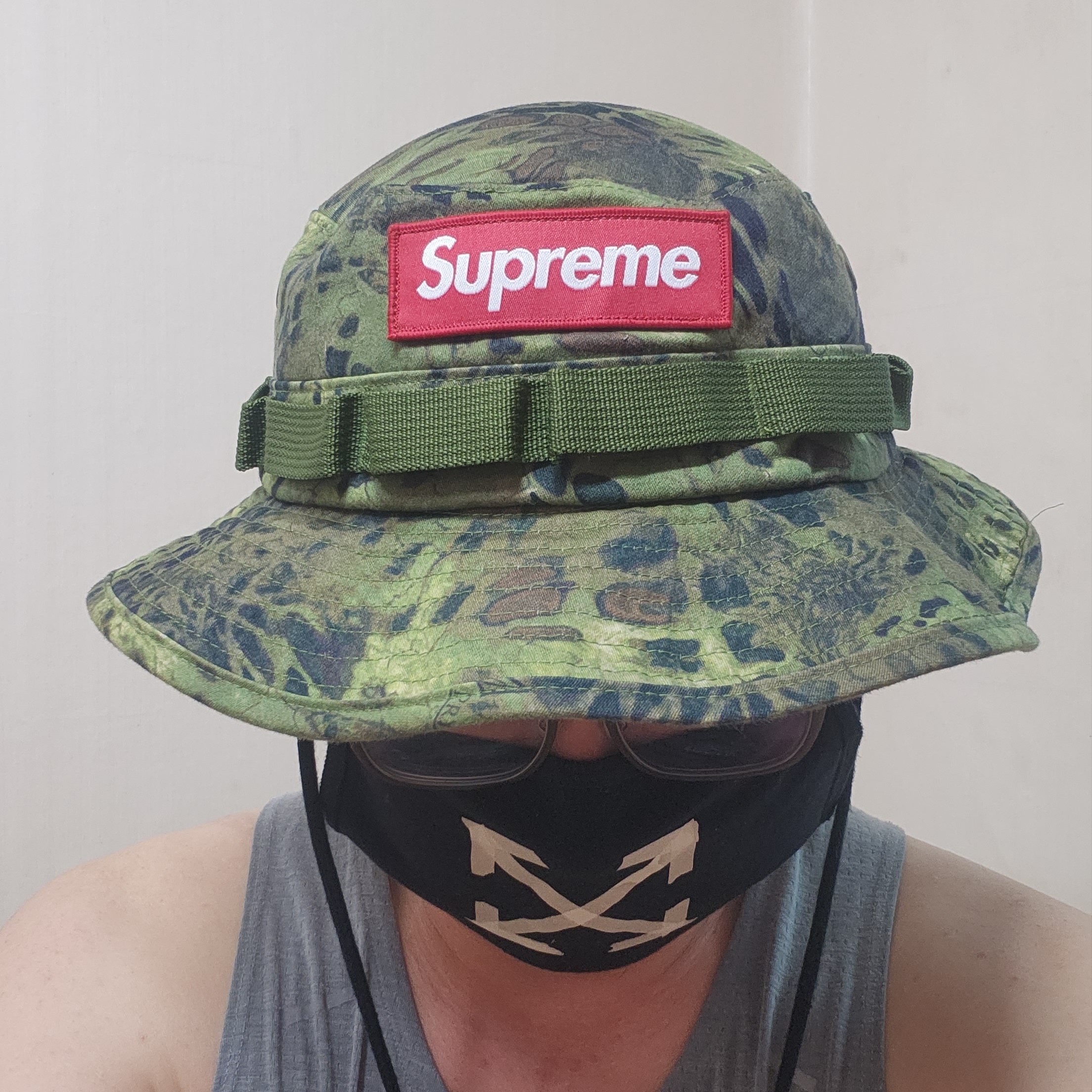 Supreme Military Boonie Olive Prym1 Camo - 22SS 착용 스타일
