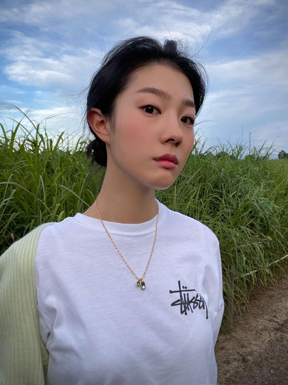 Stussy Basic Stussy T-Shirt White 2023 착용 스타일
