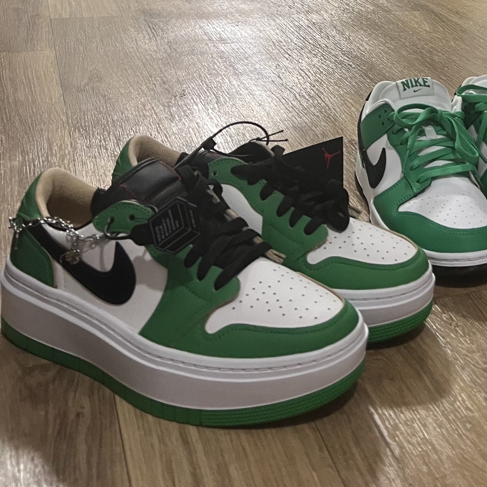 (W) Jordan 1 Elevate Low SE Lucky Green 착용 스타일