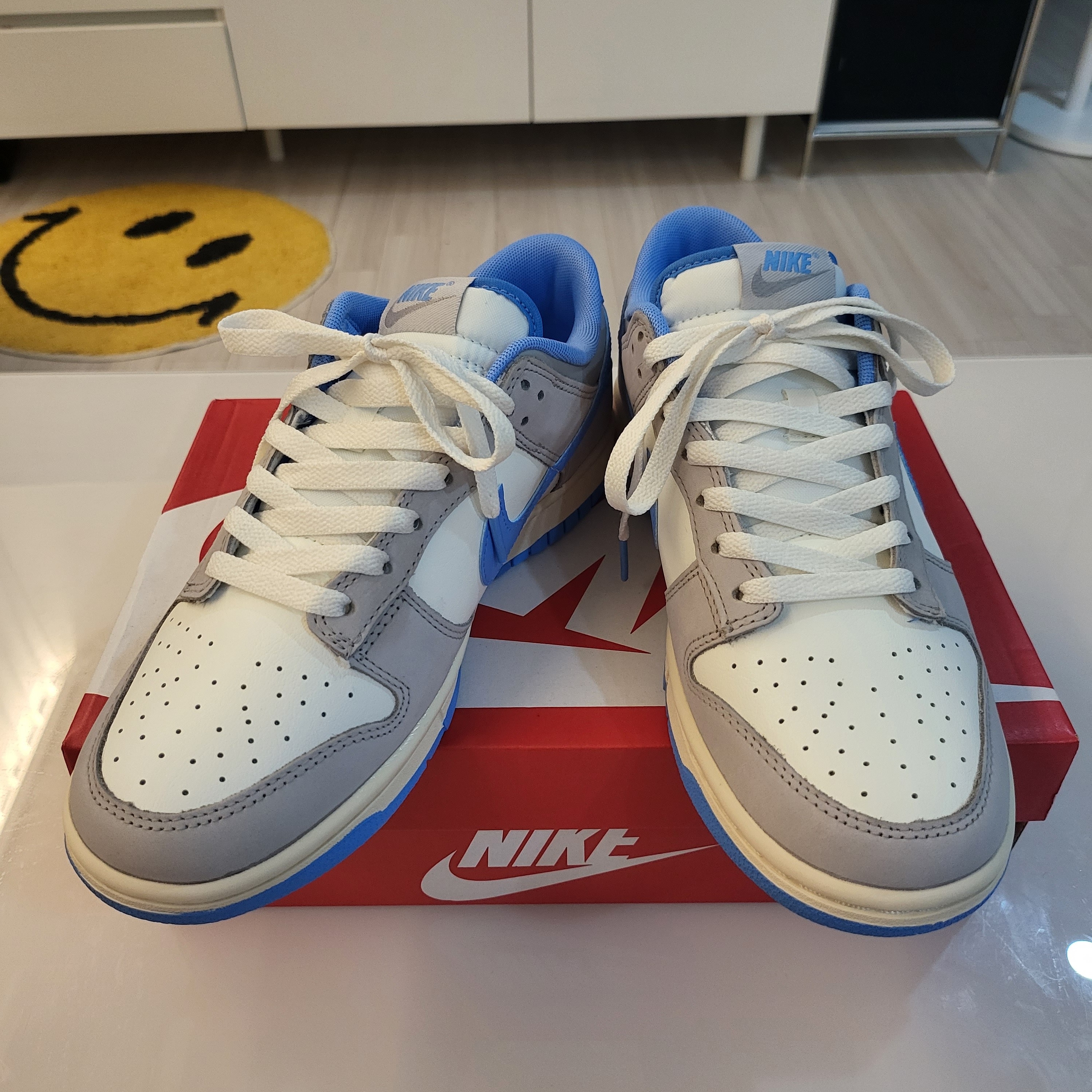 Nike Dunk Low Sail University Blue, Supreme Cordura Ripstop S Logo 6-Panel Royal - 23SS 착용 스타일 - 4