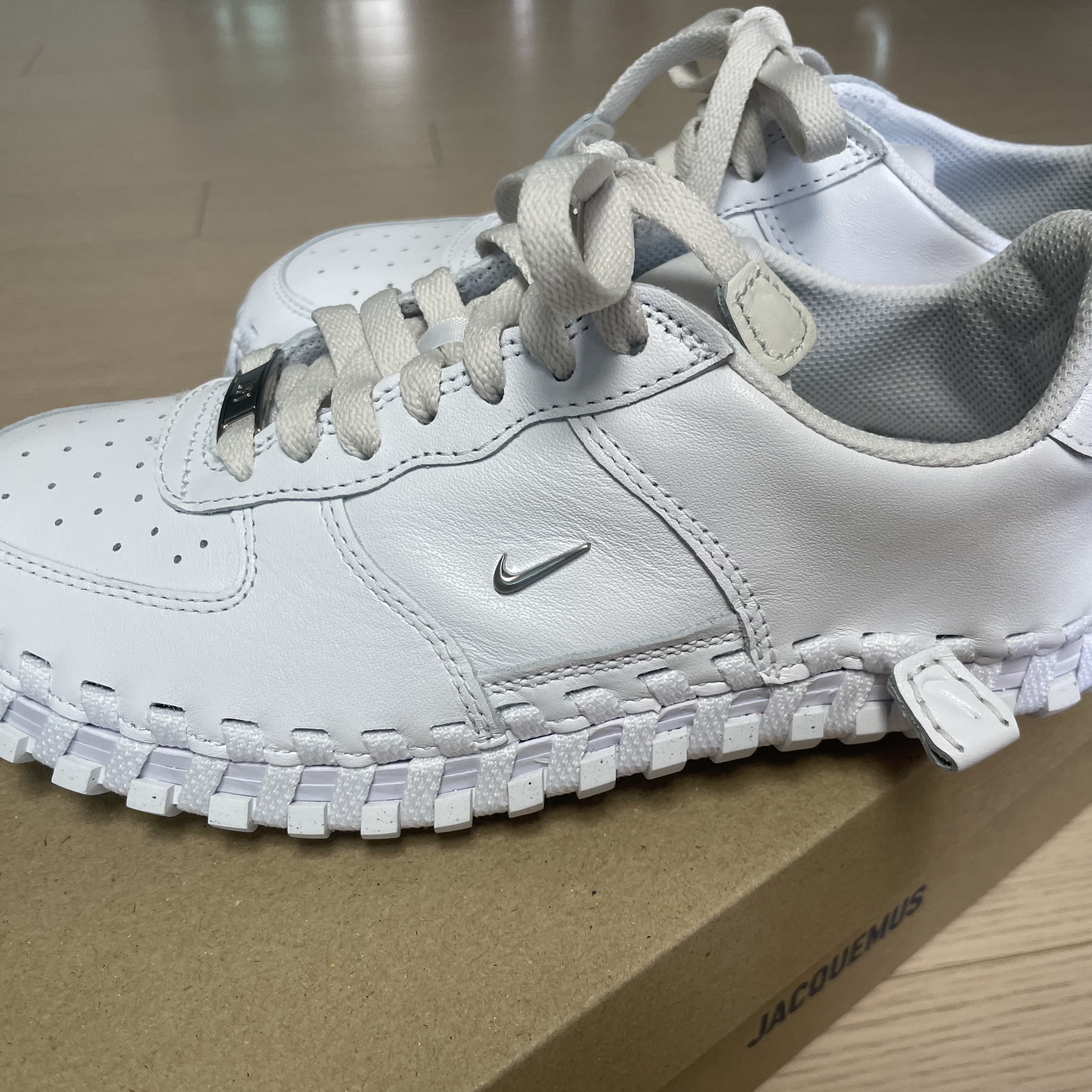 Nike x Jacquemus J Force 1 Low LX SP White 착용 스타일
