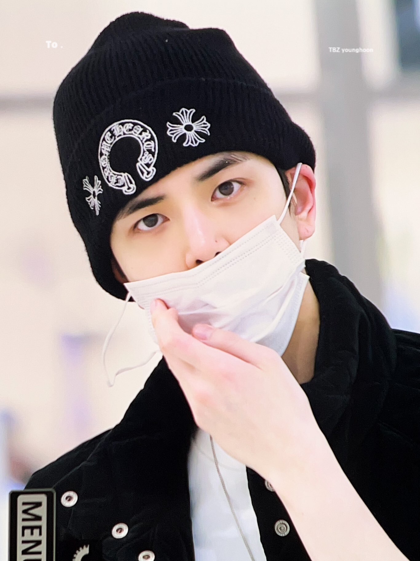Chrome Hearts Horseshoe Beanie Black 착용 스타일 - 1
